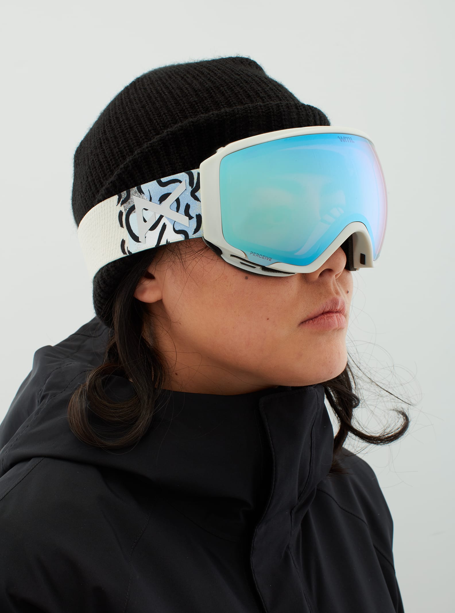 Anon Anon WM1 Goggles + Bonus Lens - Low Bridge Fit Frame: powder, lens: perceive variable blue (21% / s2), spare lens: perceive cloudy pink (53% / s1)