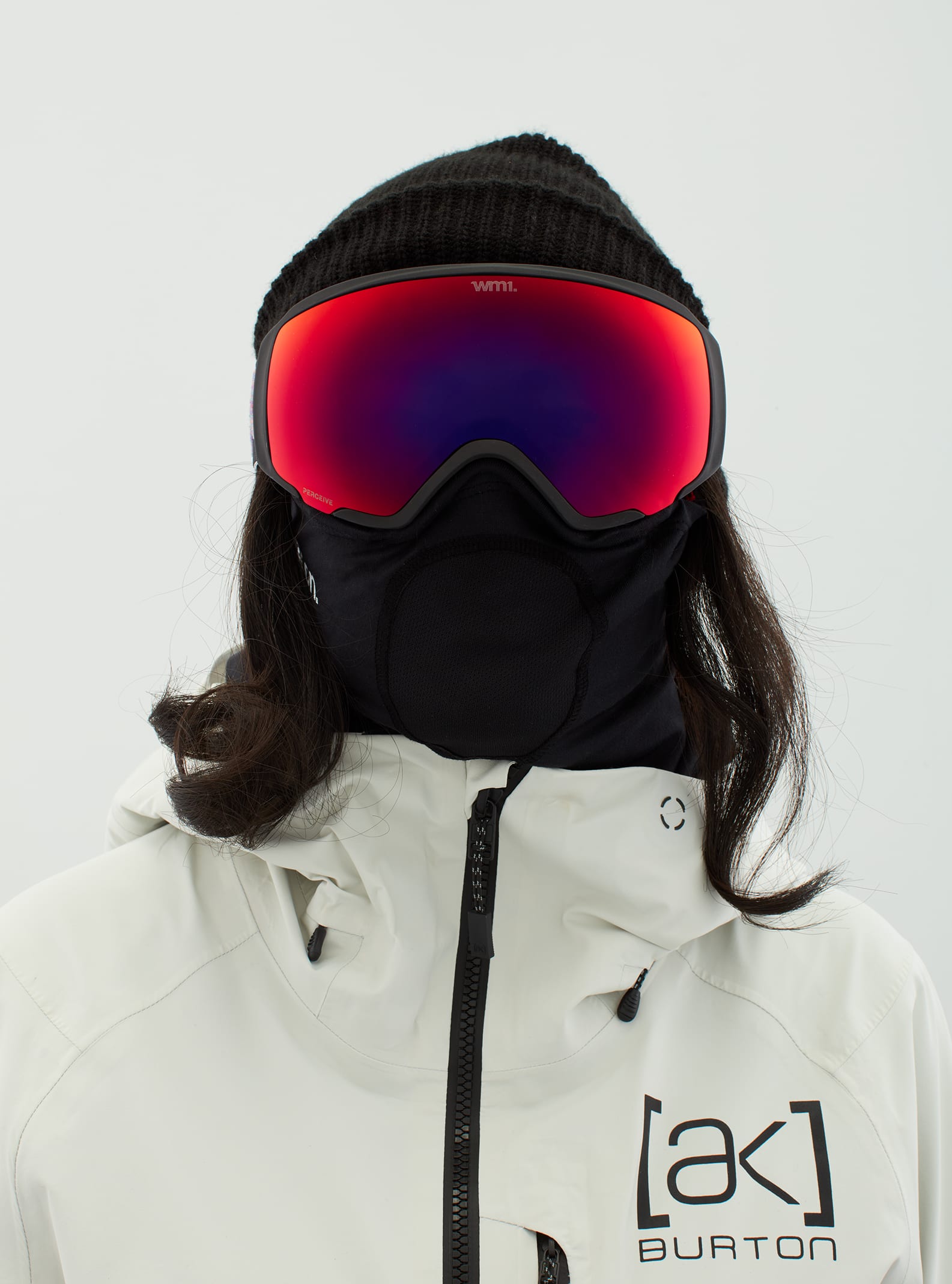 Anon Anon WM1 Goggles + Bonus Lens + MFI® Face Mask - Low Bridge Fit Frame: waves, lens: perceive sunny red (14% / s3), spare lens: perceive cloudy burst (59% / s1)