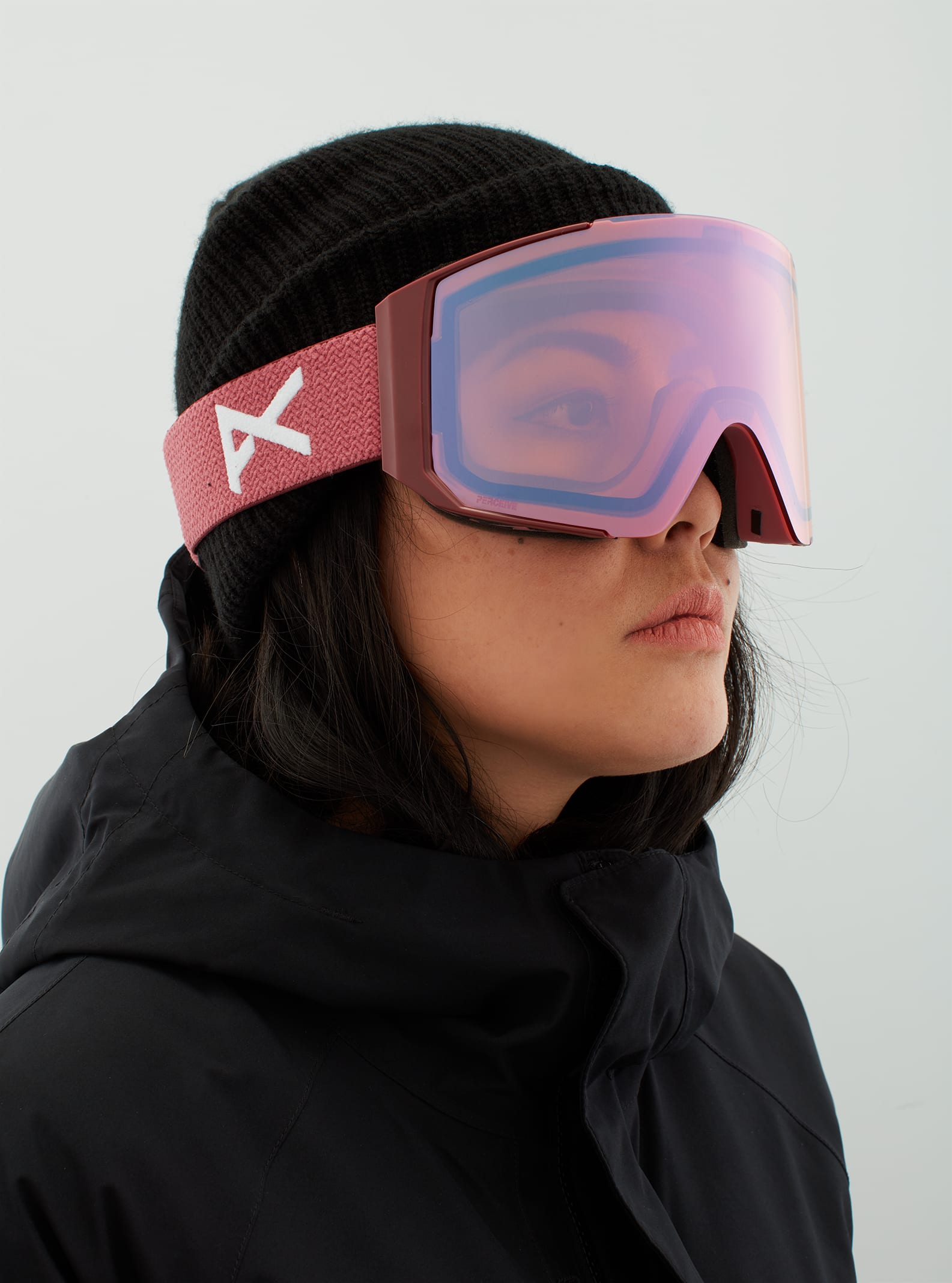 Anon Anon Sync Goggles + Bonus Lens - Low Bridge Fit Frame: blush, lens: perceive cloudy pink (53% / s1), spare lens: perceive variable blue (21% / s2)