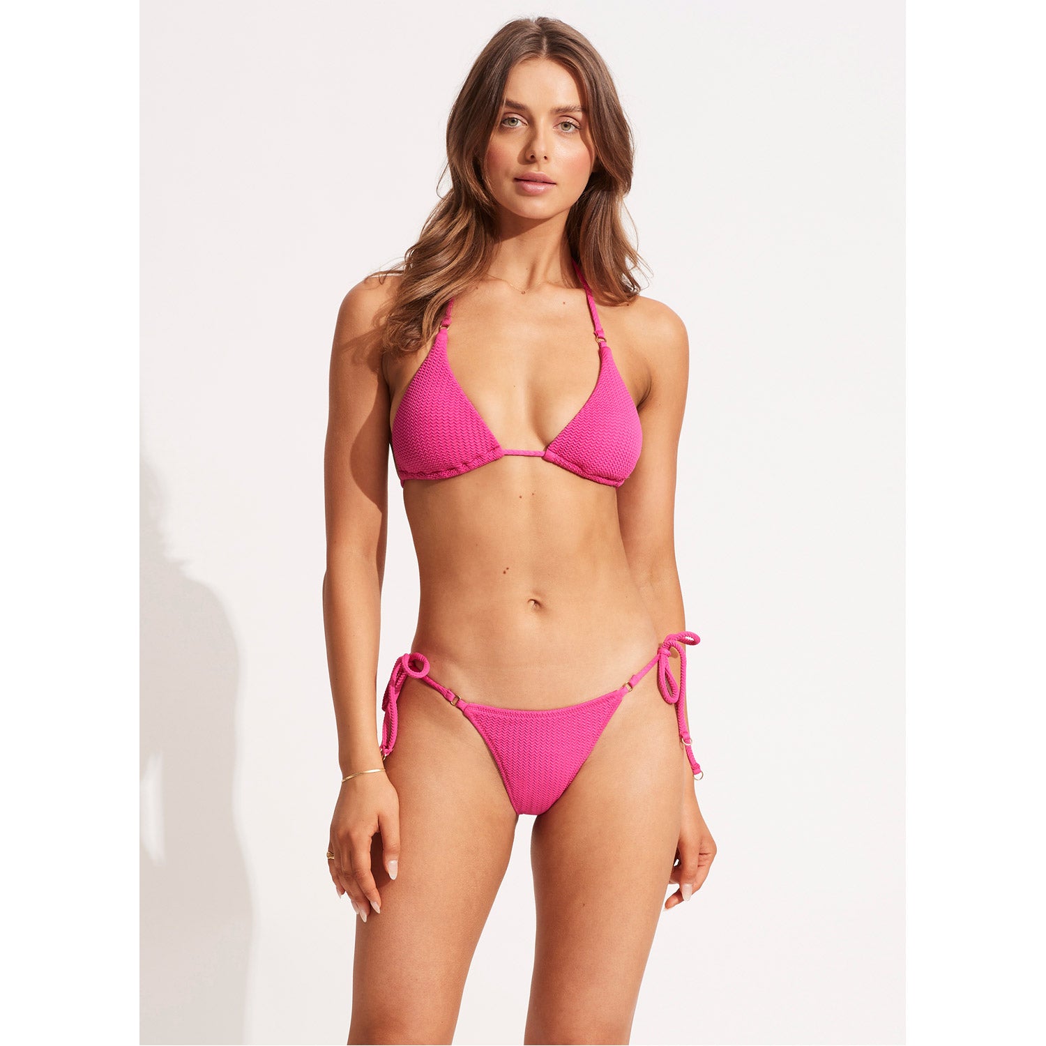 Seafolly Sea Dive Slide Triangle Bikini Fuchsia