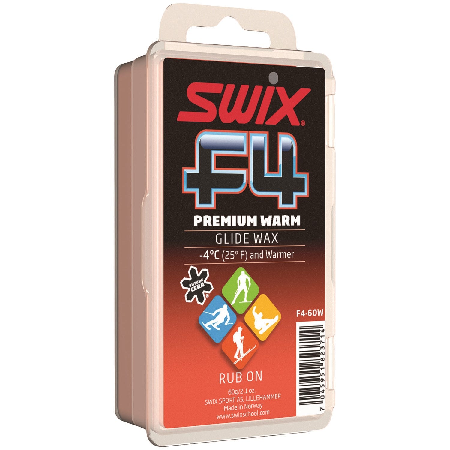Swix F4 Warm Rub-On Wax 60g