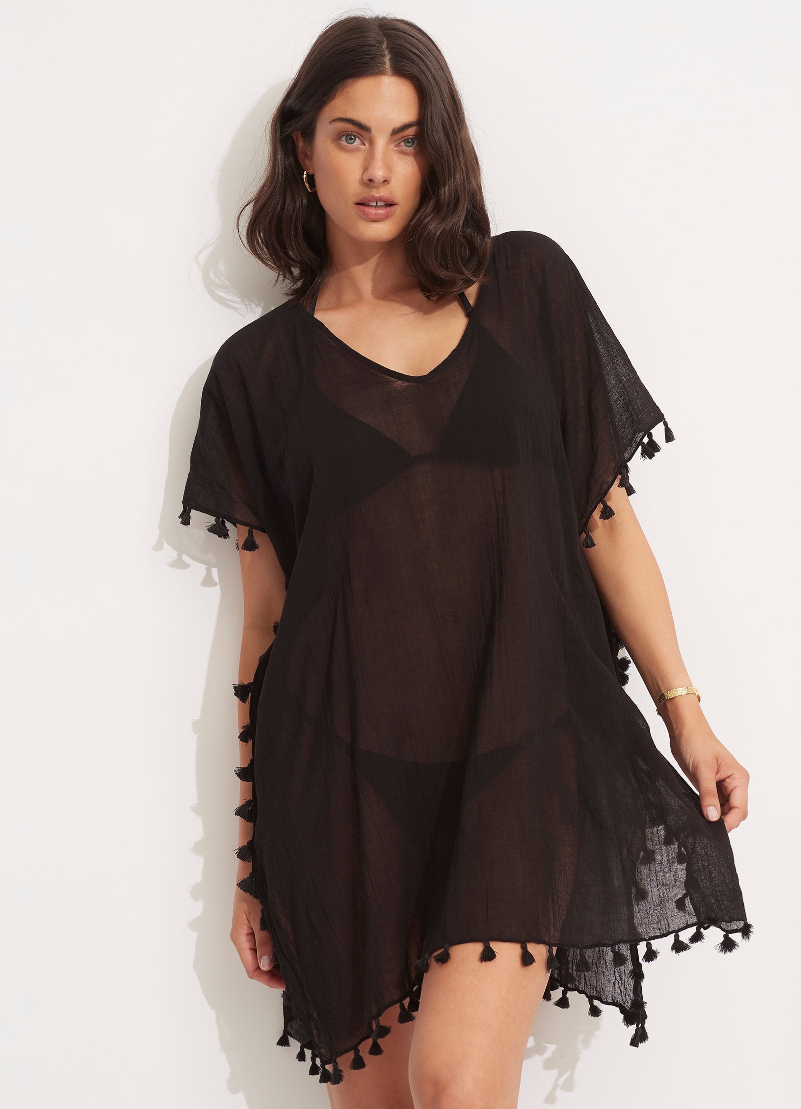 Seafolly Amnesia Kaftan Black