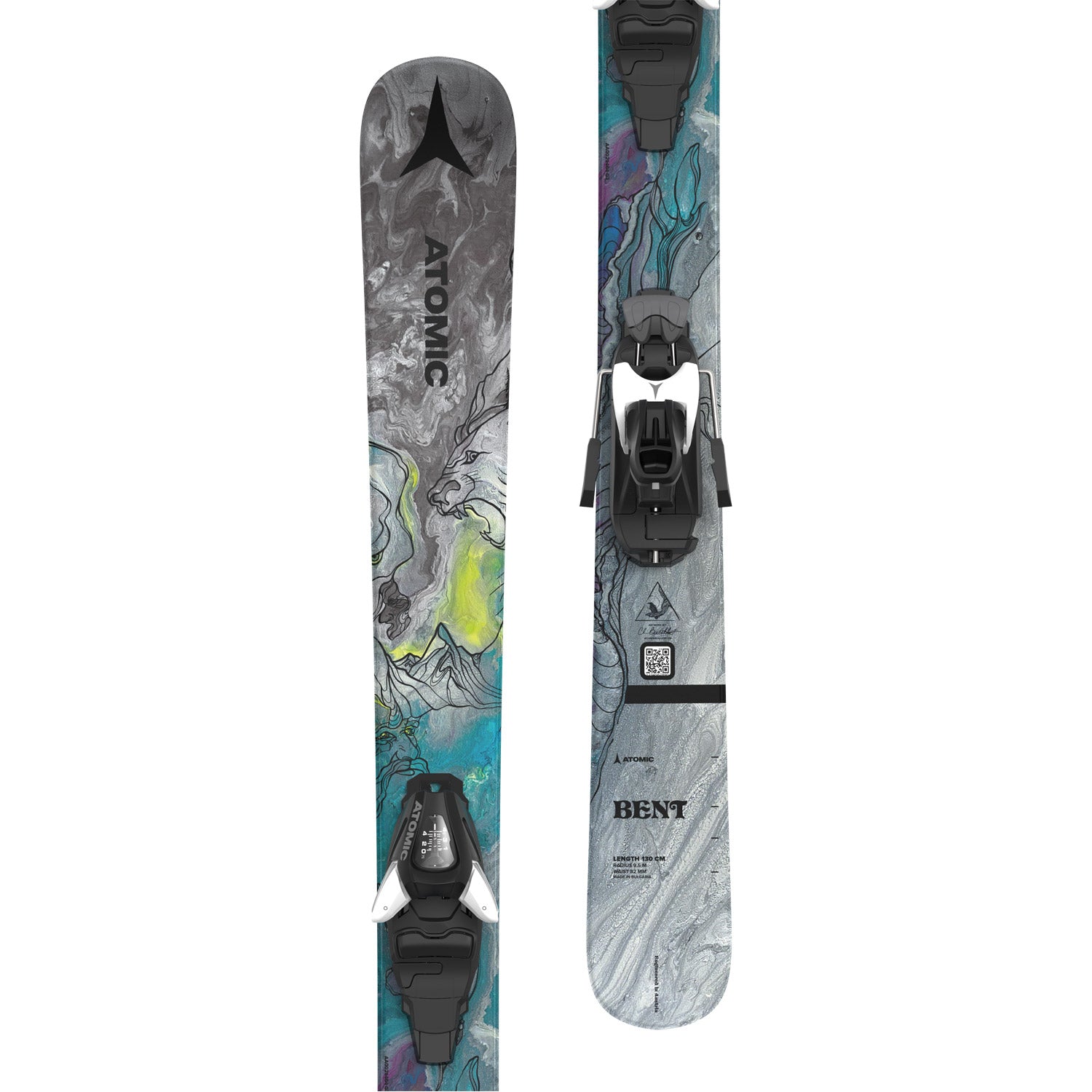 Bent JR 110-130 Skis w/ C5 GW Binding 2024