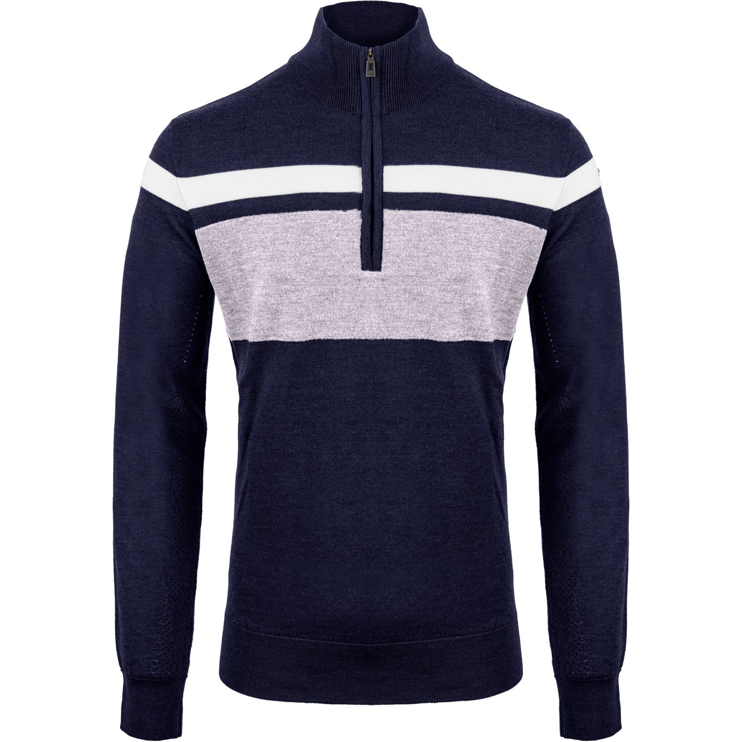 Mens Stripe Sweater Half-Zip