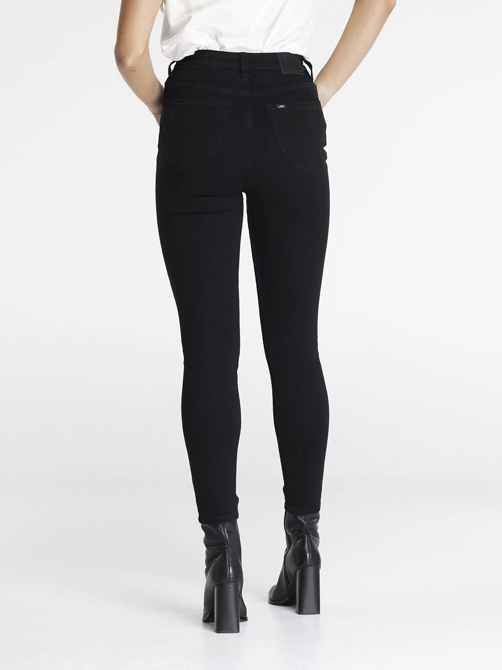 Lee High Licks Crop Skinny Jean Primo Black