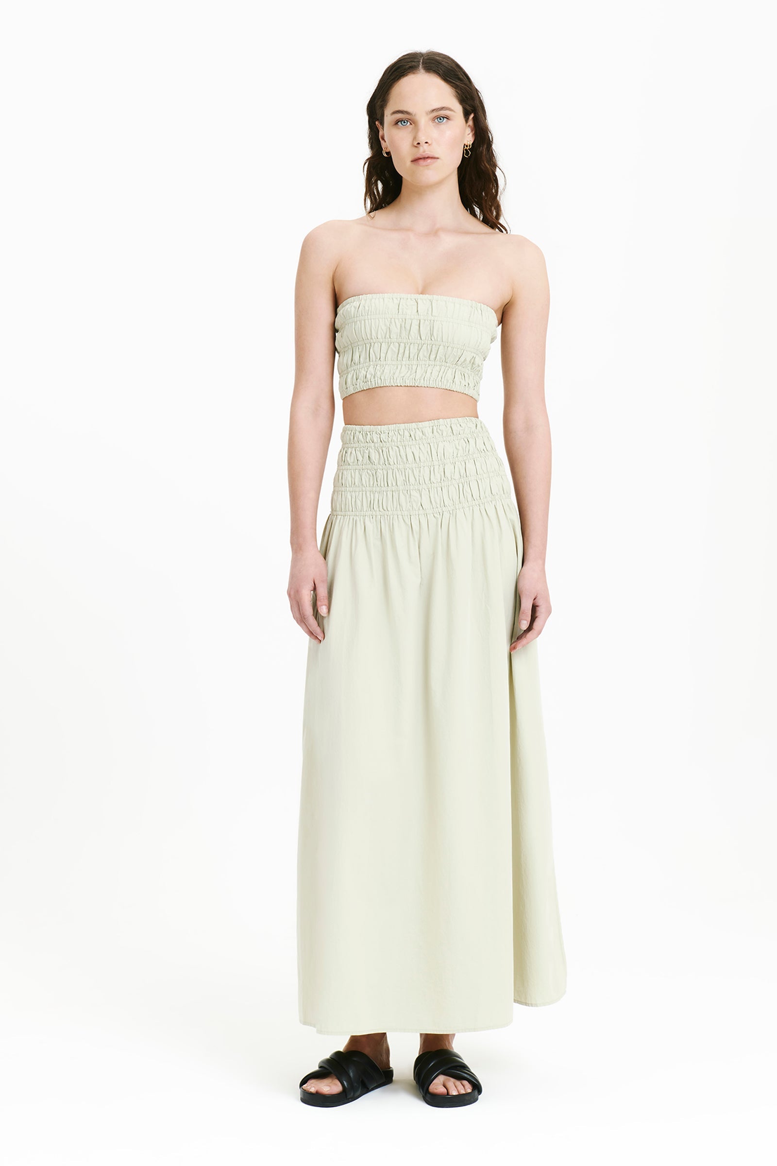 oasis poplin maxi skirt