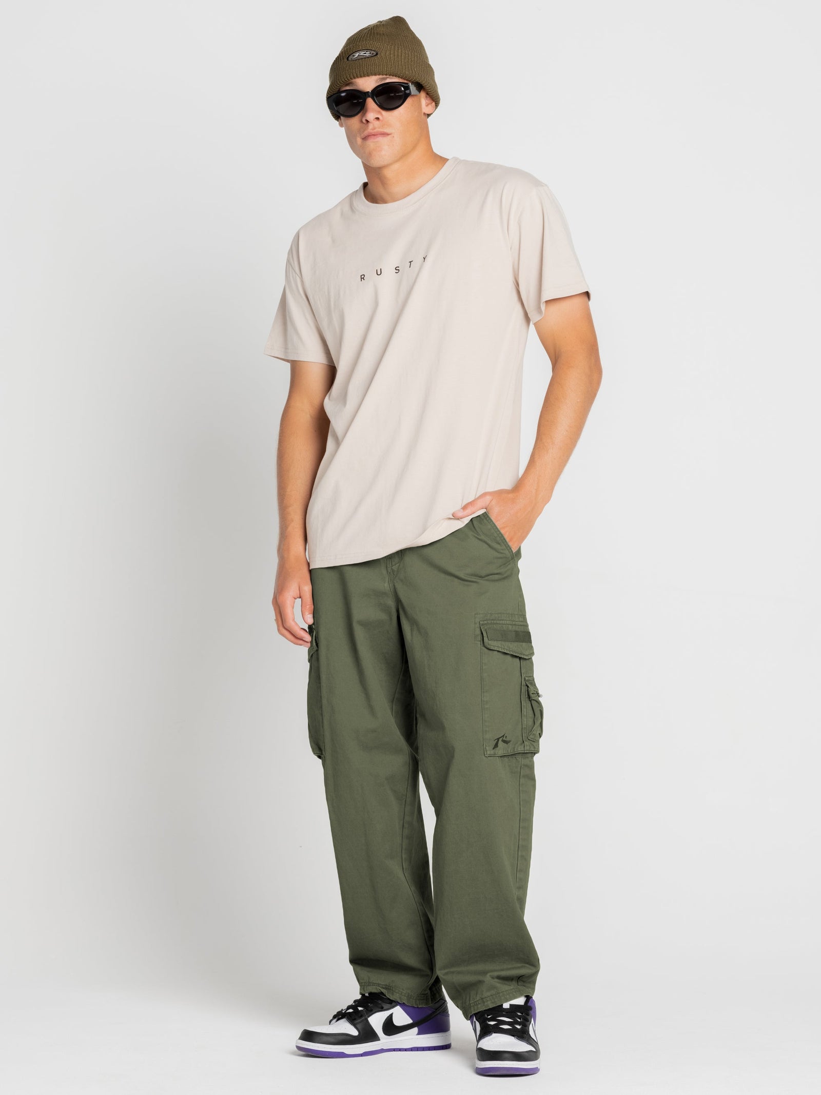 Rusty Sheetya Loose Fit Cargo Pant Army