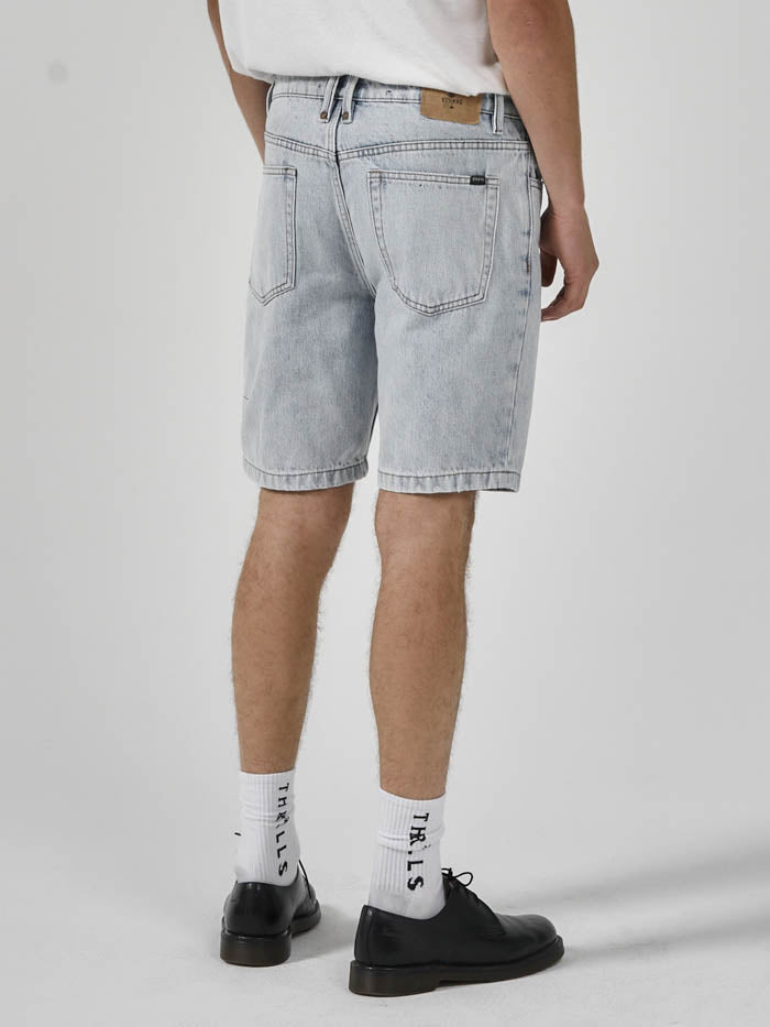 Chopped Hem Denim Short - Faded Generation Blue