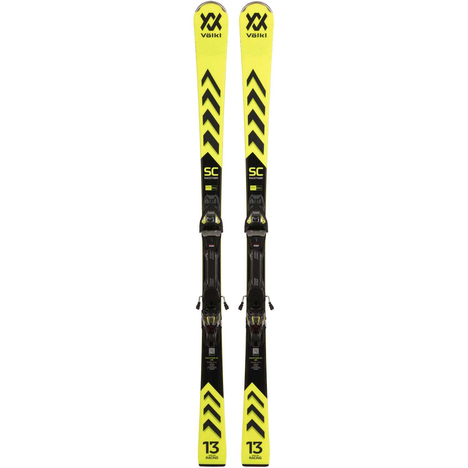 Racetiger SC Yellow Skis w/ Vmotion 12 GW Binding 2024