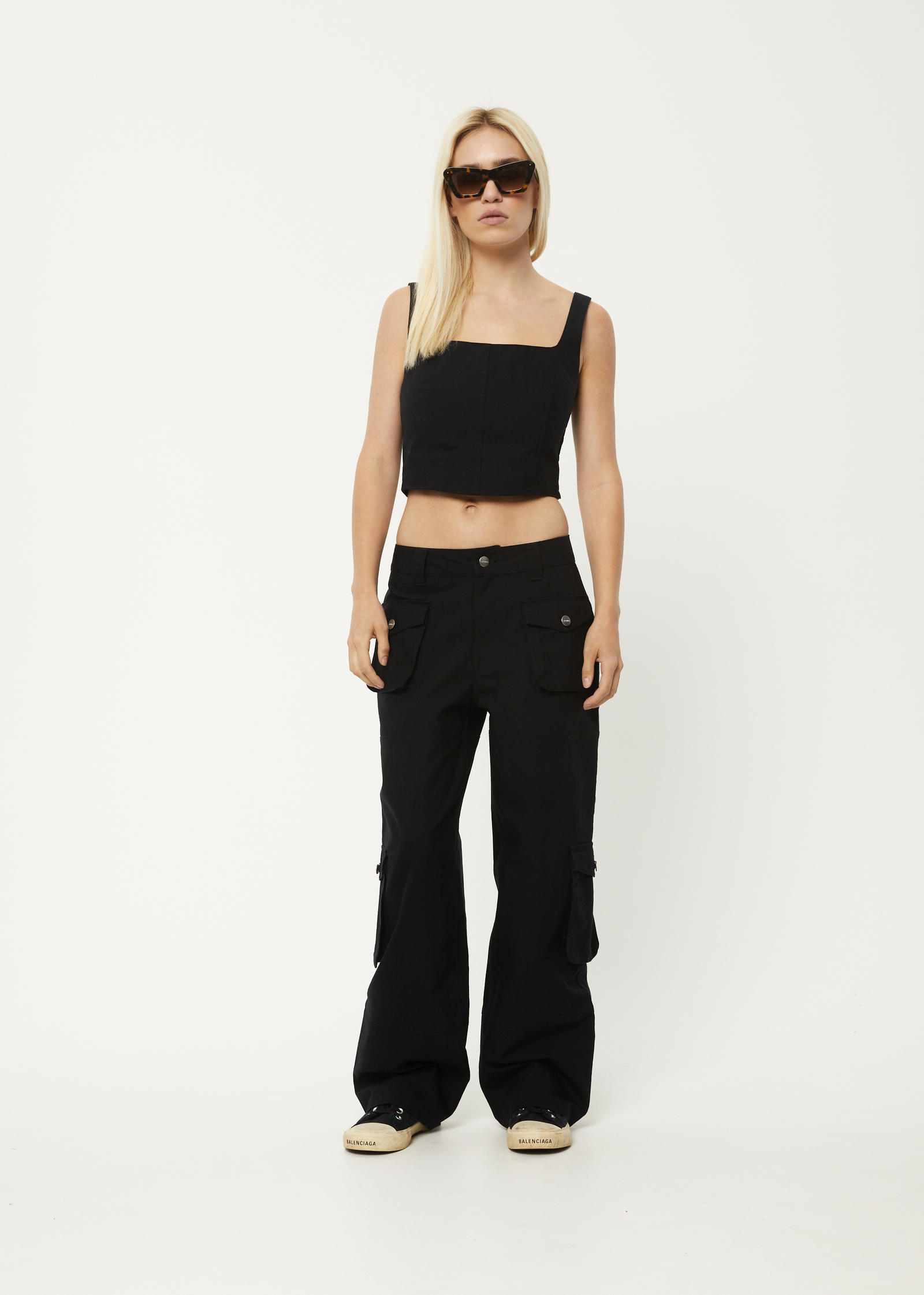 Linger - Recycled Corset Top - Black