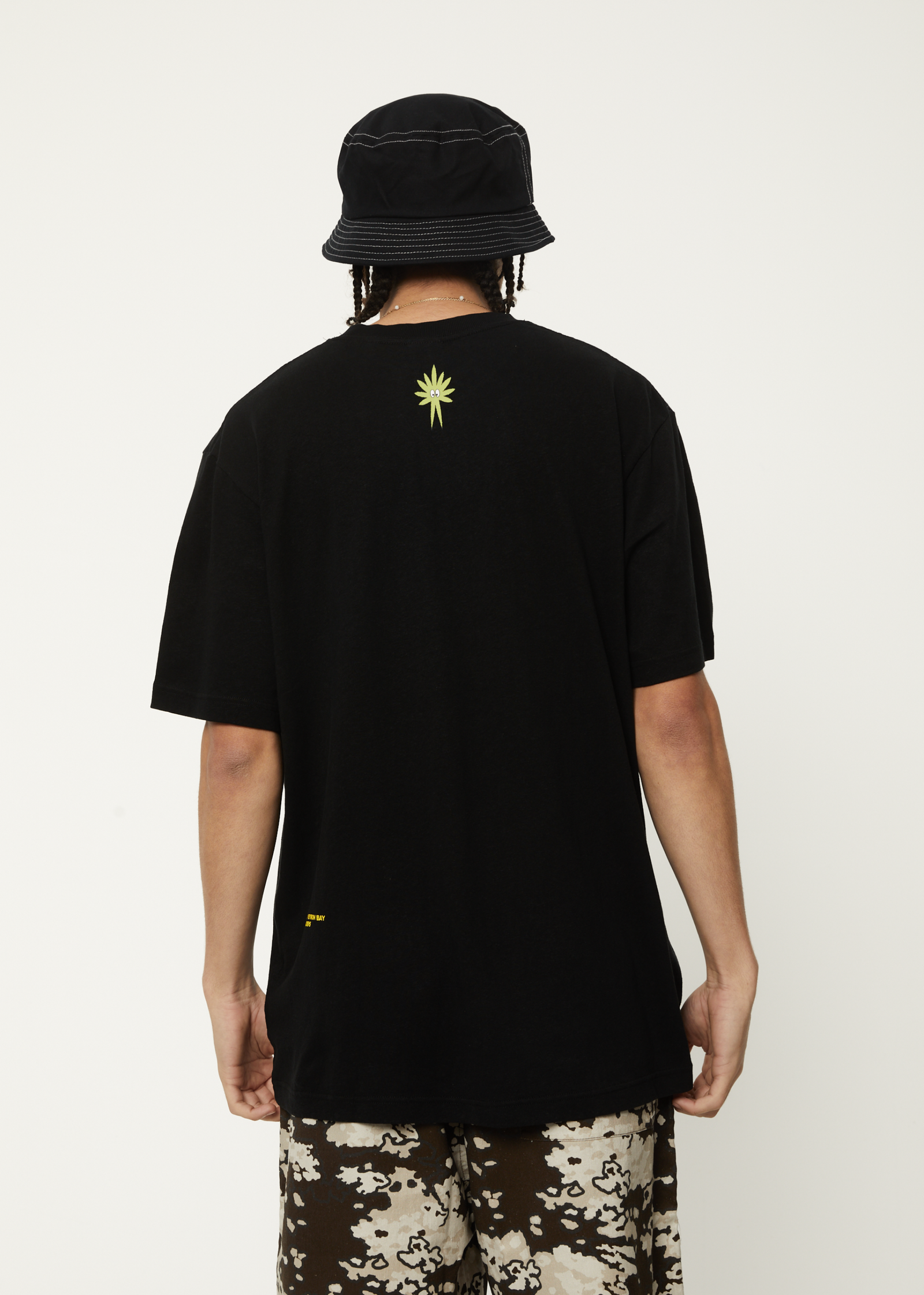 Programmed Hemp Boxy Graphic Logo T-Shirt - Black