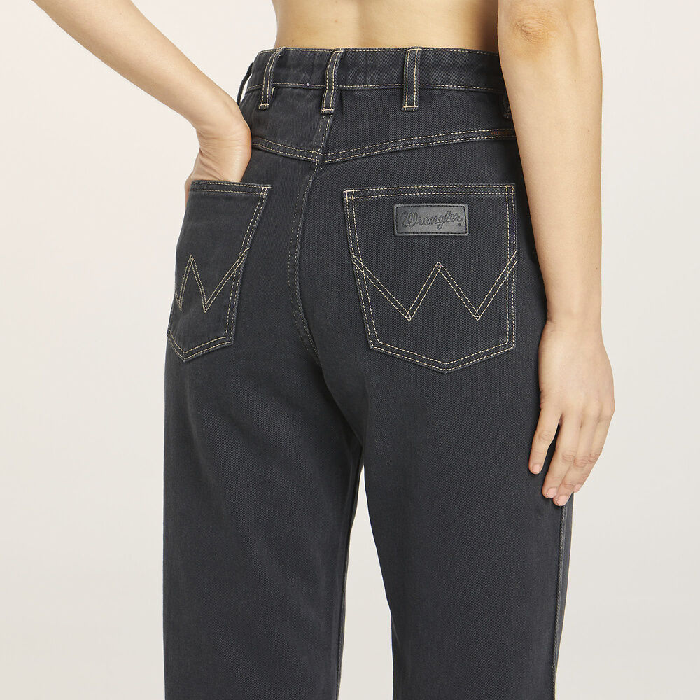 Wranger Claudia Hi Straight Jean Holler Black