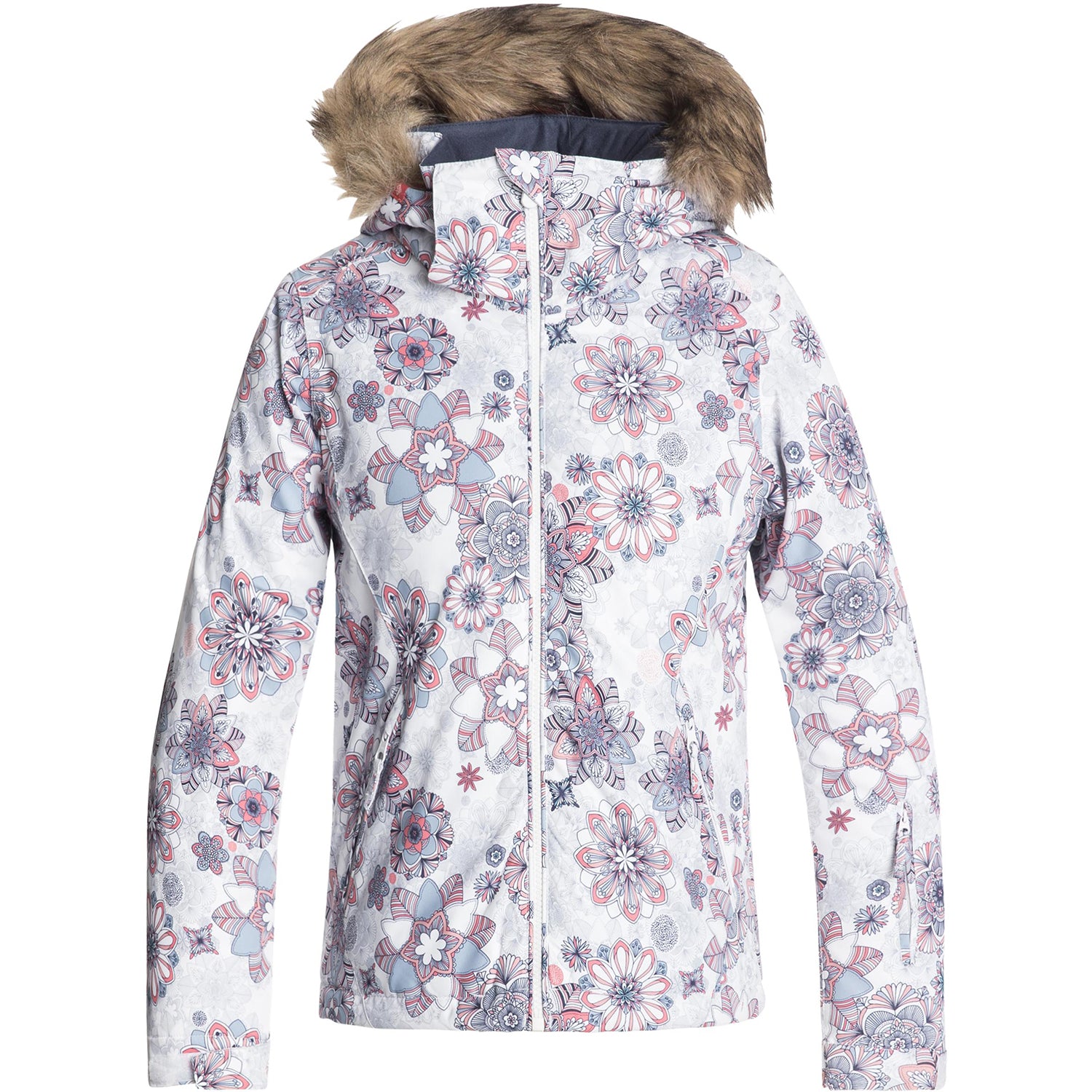 Roxy American Pie Girls Snow Jacket 2019 Bright White Snowflakes