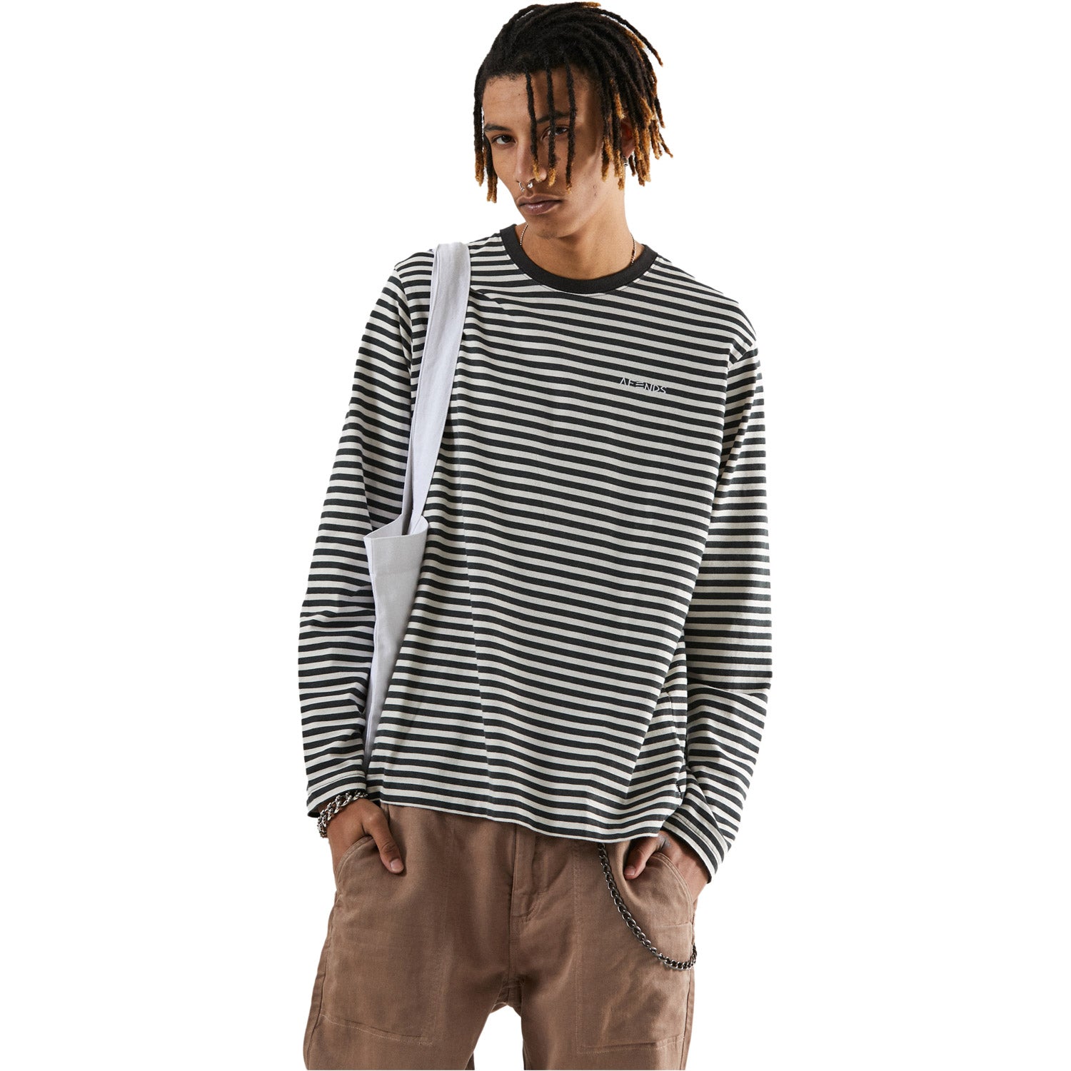 Afends Bleach Retro Fit Long Sleeve Tee