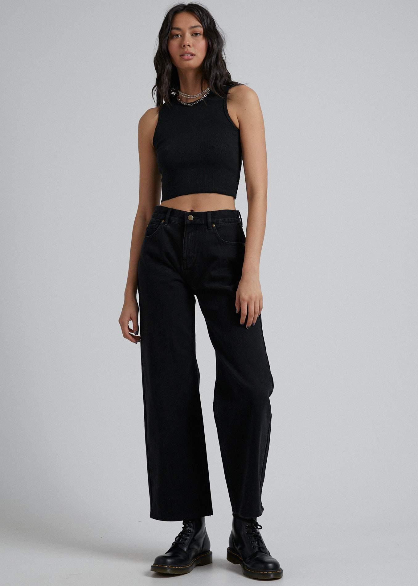 Afends Dalston - Hemp Rib Tank - Black Black