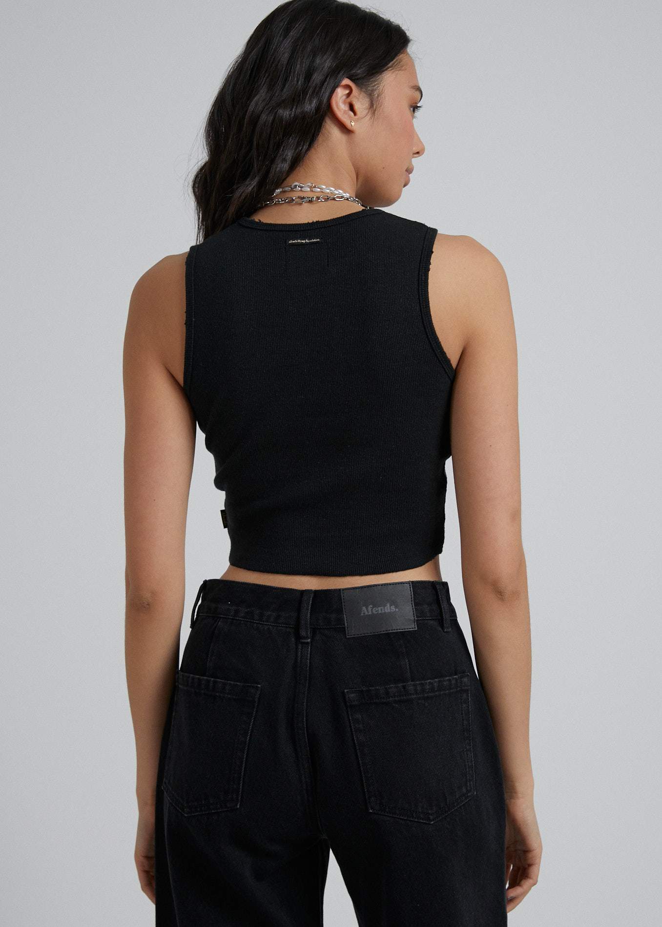 Afends Dalston - Hemp Rib Tank - Black Black