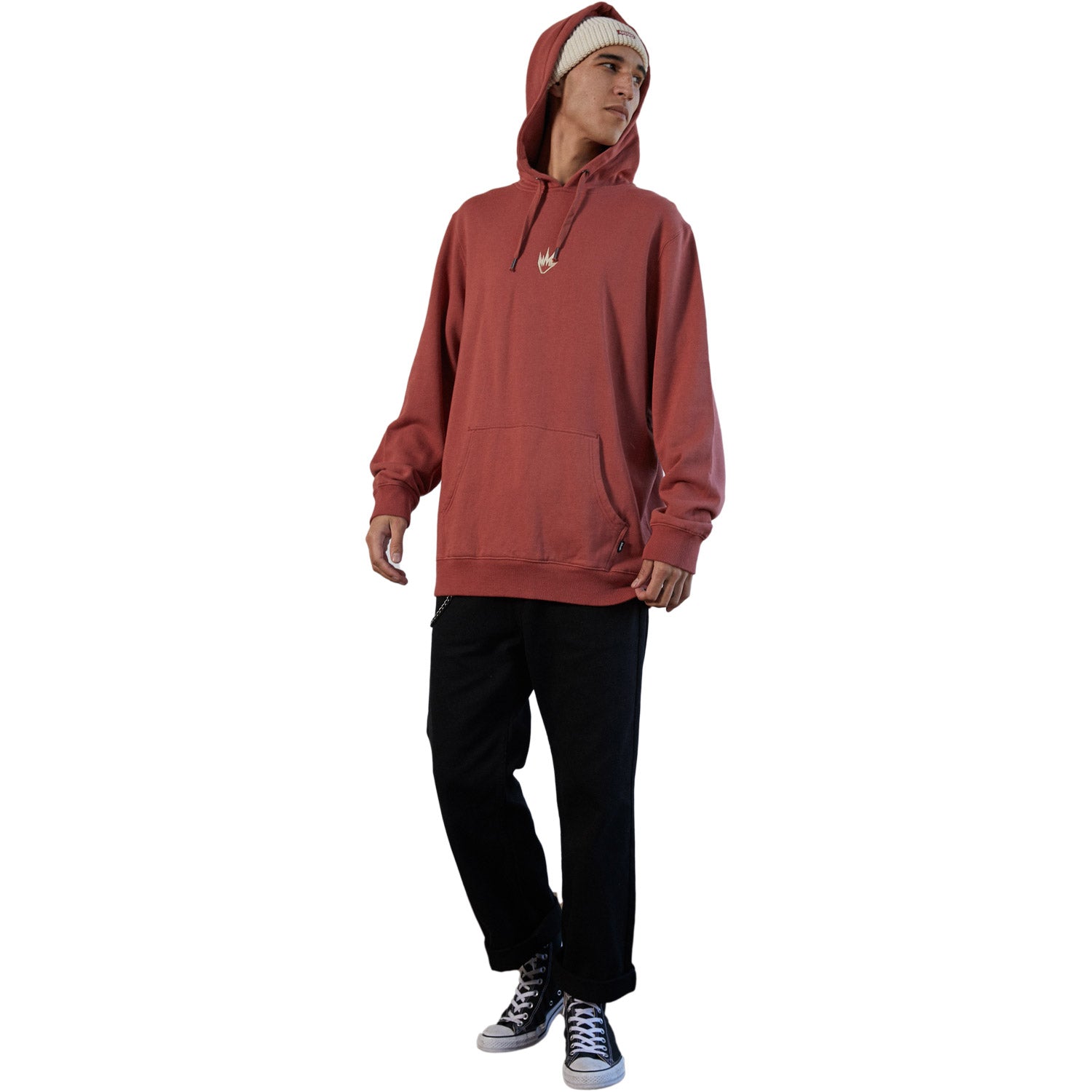 Afends Flame Pull On Hoodie Brick