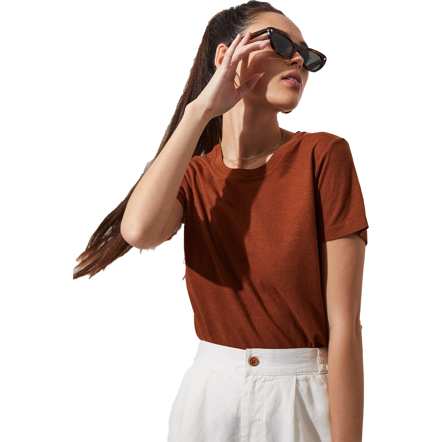 Afends Jen Hemp Ruched Short White