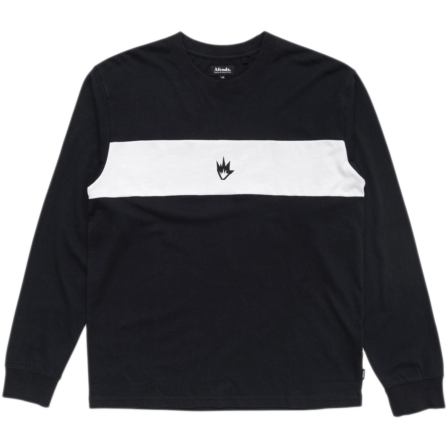 Afends La Flama Retro Fit Long Sleeve Tee Black