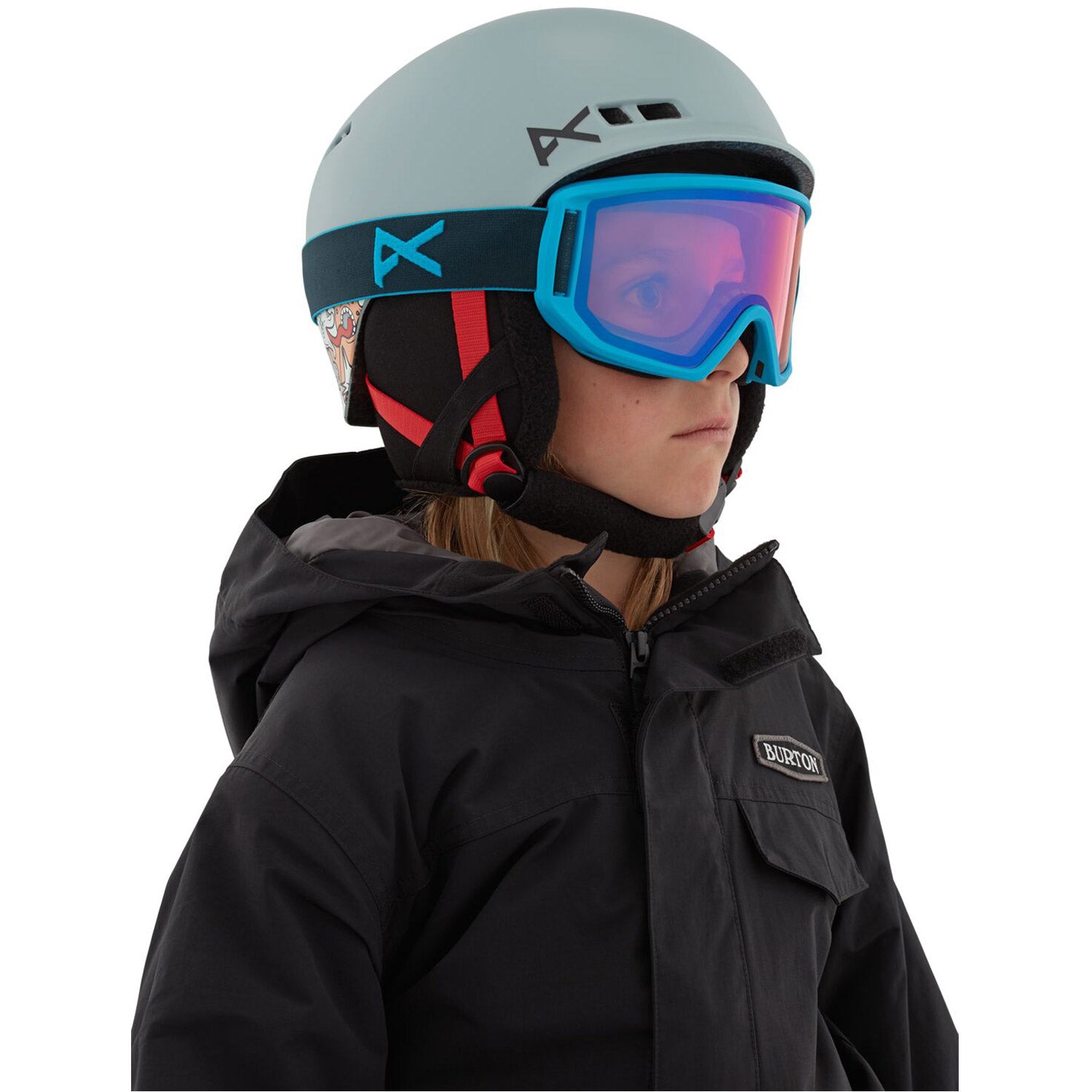 Anon Burner Kids Helmet 2021 Bot Gray