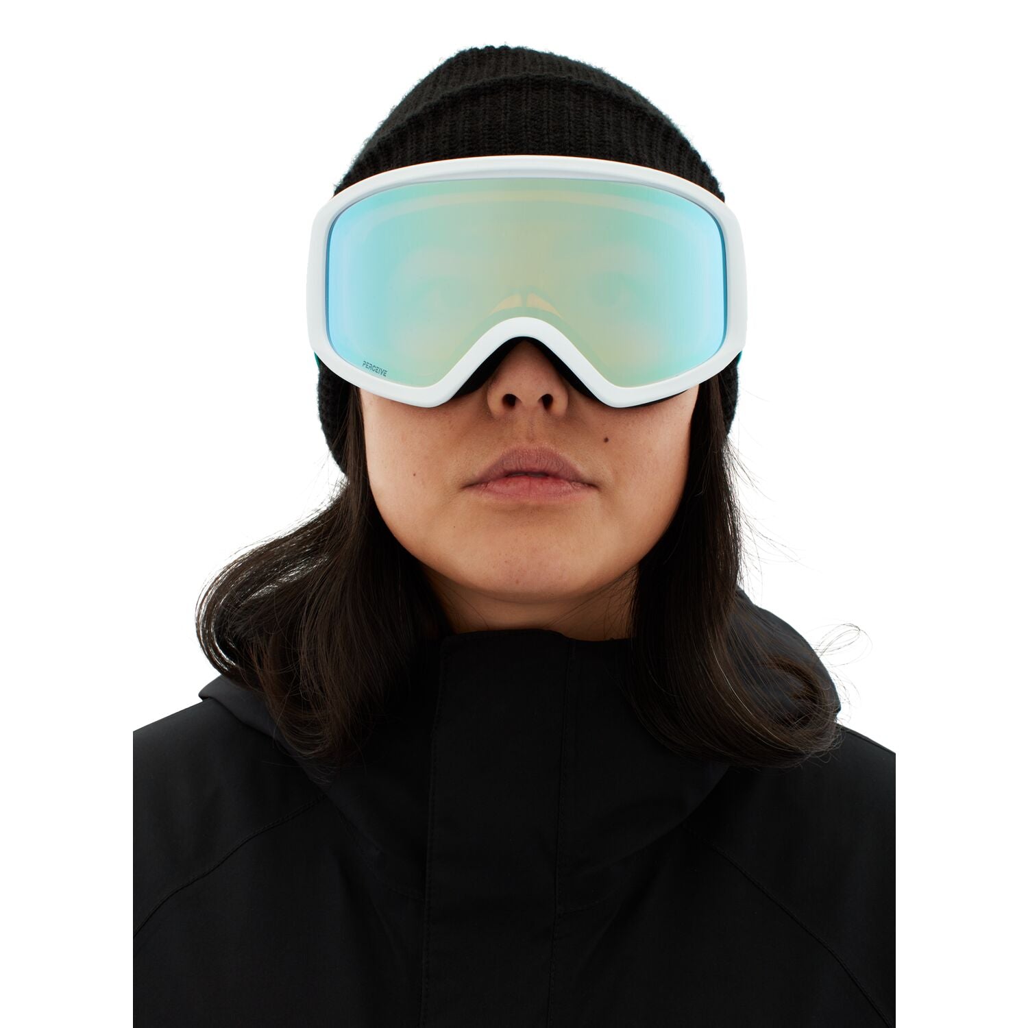 Anon Insight Google 2023 White - Perceive Variable Blue w/ Amber Lens