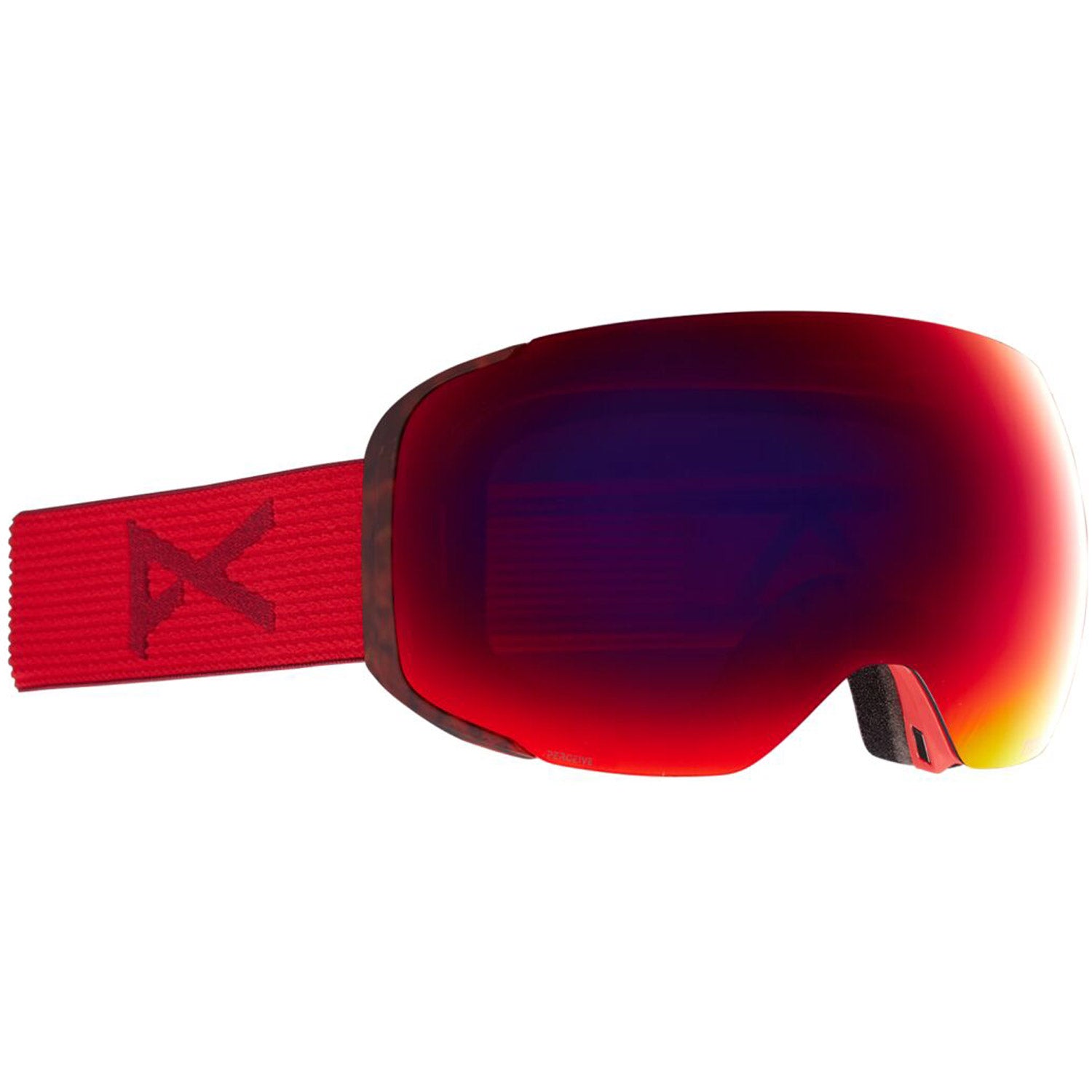 Anon M2 Asian Fit Goggle 2021 Red Tort - Perceive Sunny Red Lens w/ Perceive Cloudy Burst Lens