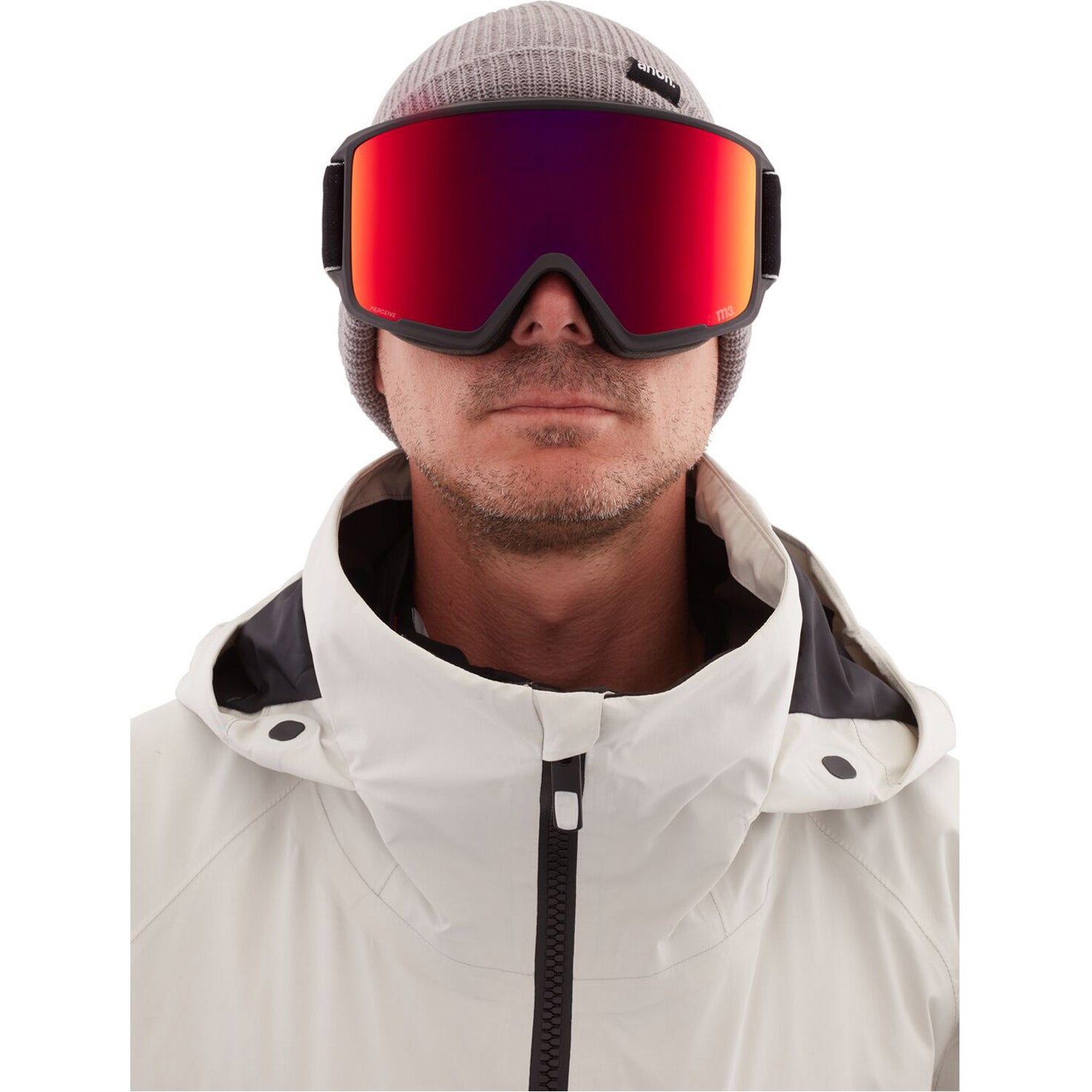 Anon M3 Goggle 2021 Black - Perceive Sunny Red Lens w/ Perceive Cloudy Burst Lens