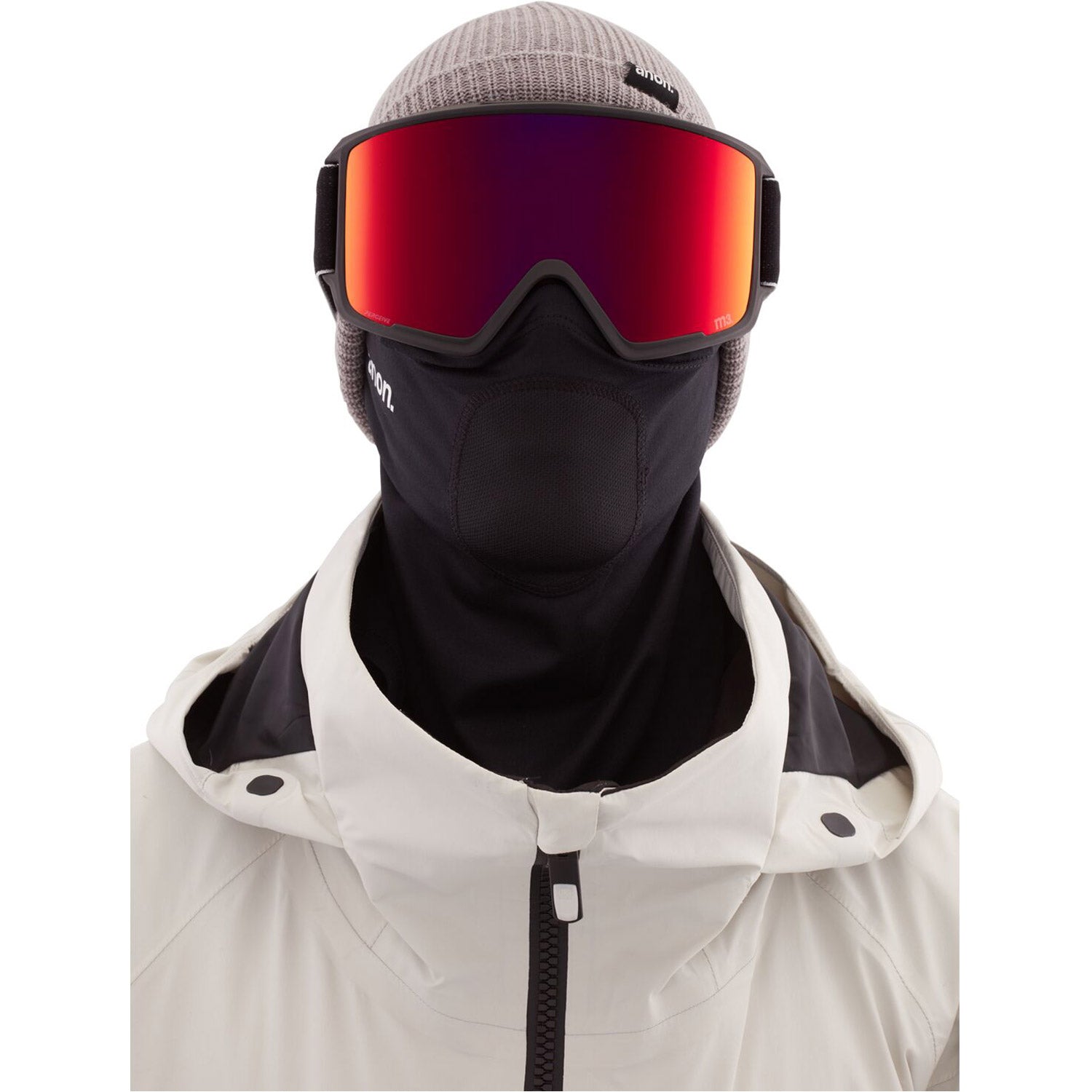 Anon M3 MFI Goggle 2021 Black - Perceive Sunny Red Lens w/ Perceive Cloudy Burst Lens