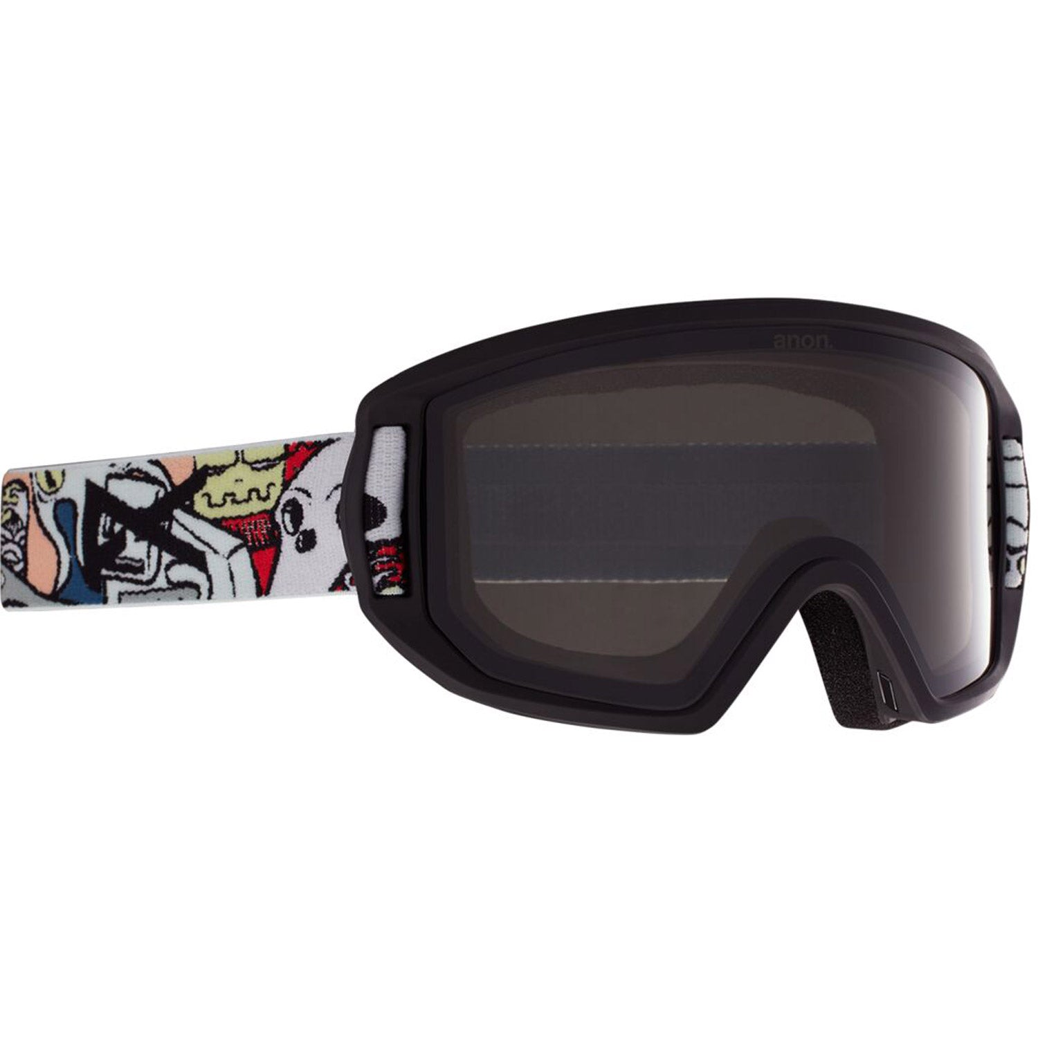 Anon Relapse Jr MFI Asian Fit Goggle 2021 Crazy Black - Smoke Lens