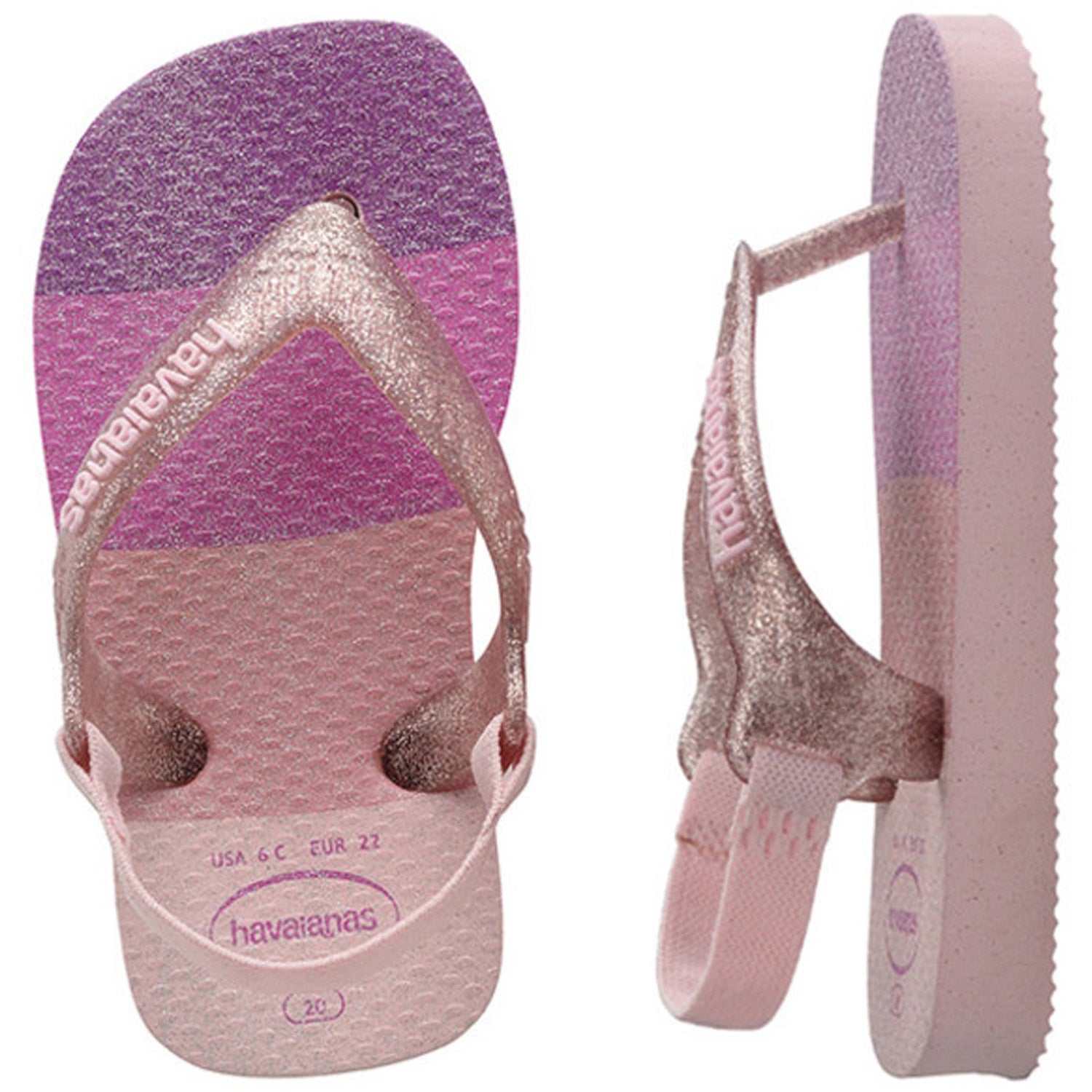 Baby Palette Glow Thongs Candy Pink