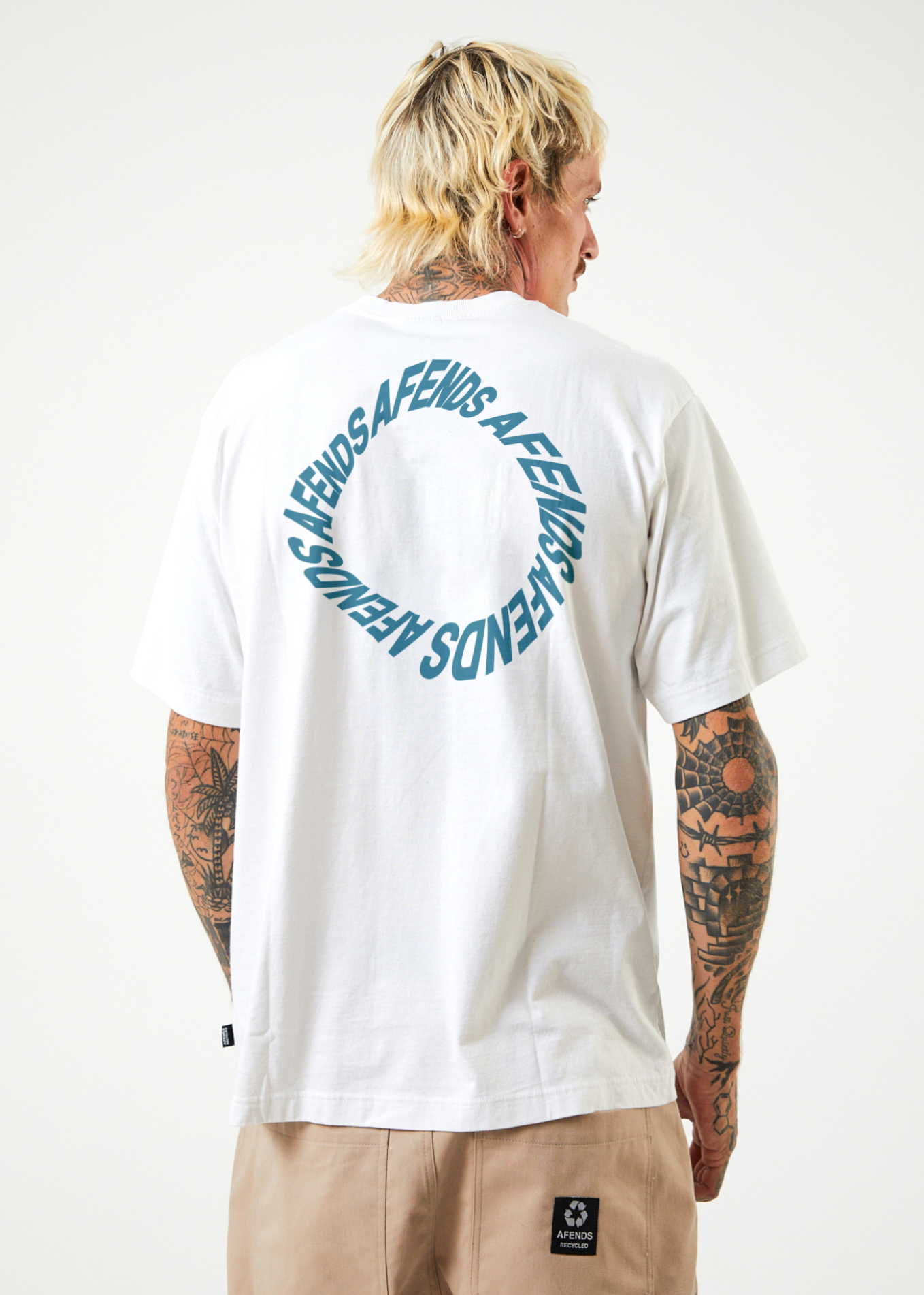 Vortex - Recycled Retro T-Shirt - White