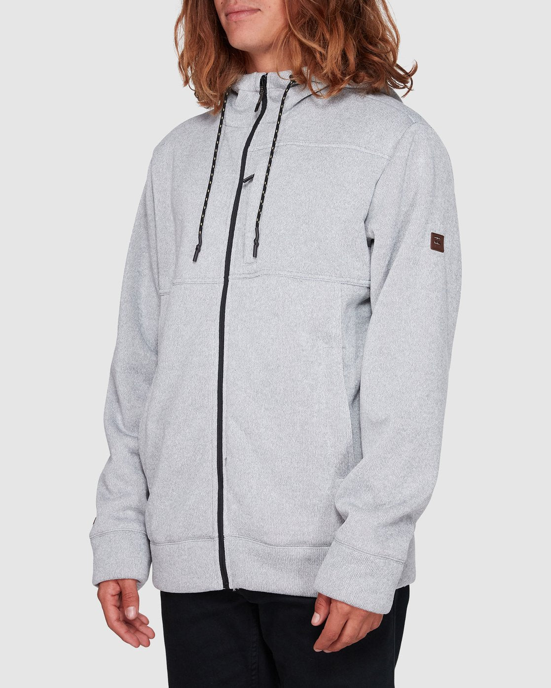 Billabong Boundary Sherpa Zip Thru Hoodie Grey heather