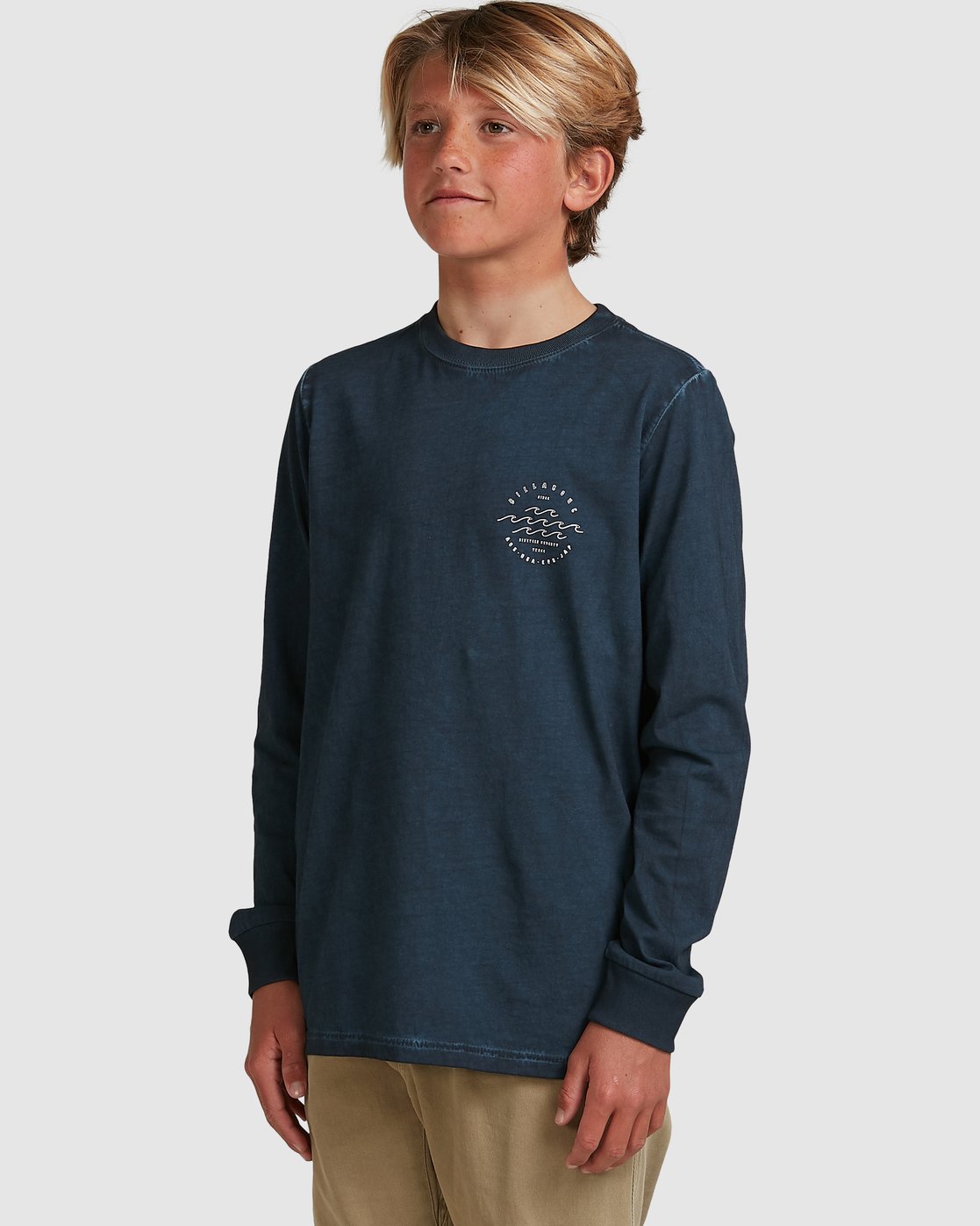 Billabong Boys Big Wave Dave Long Sleeve Tee Navy