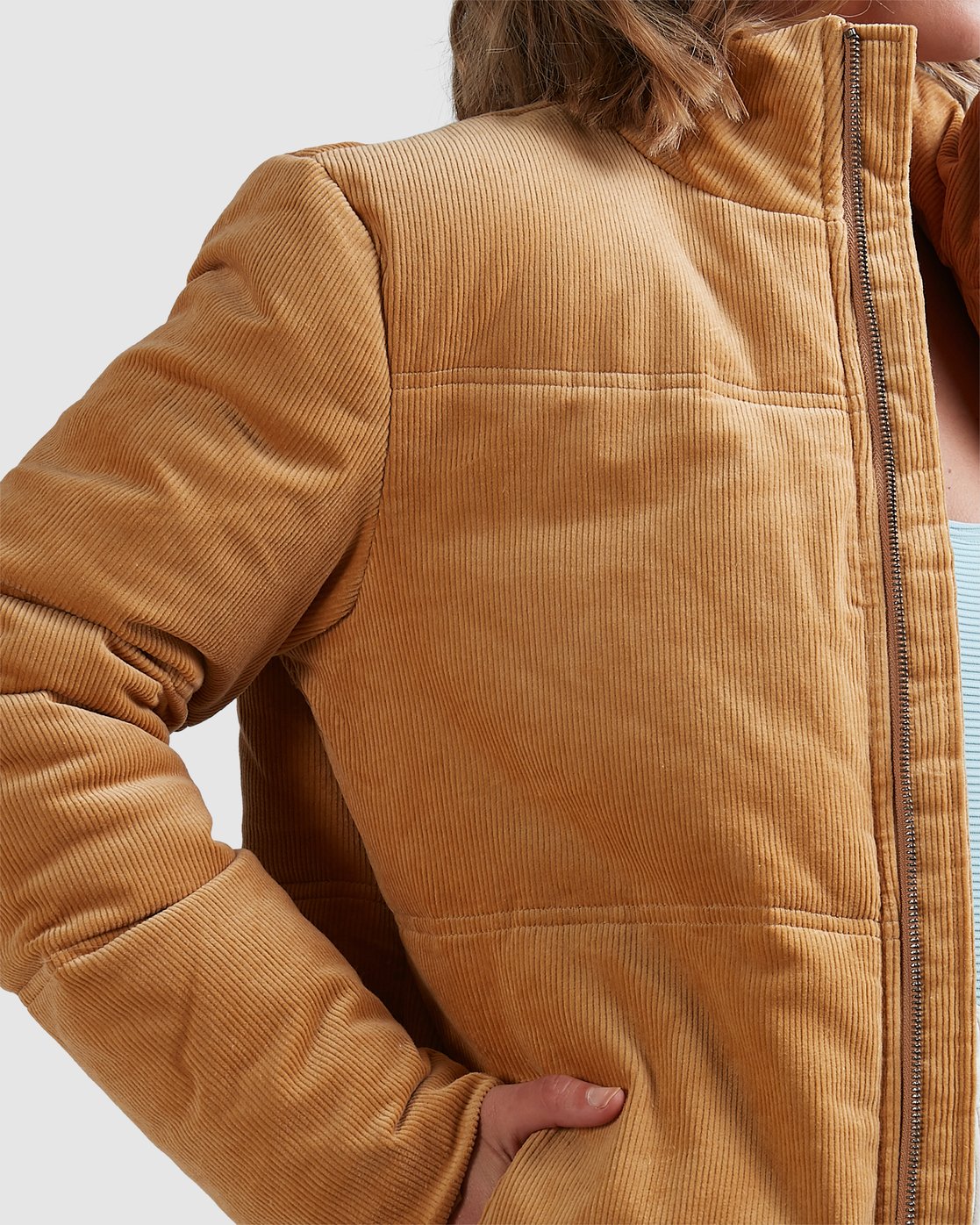 Billabong Desert Cord Puffer Jacket Carmel