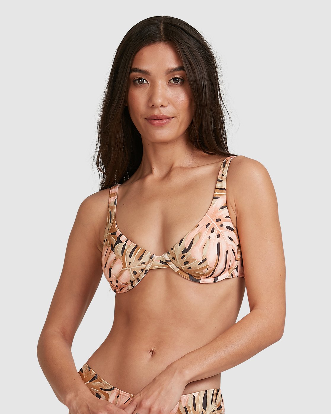 Billabong Hula Palm Bra Bikini Top Off black