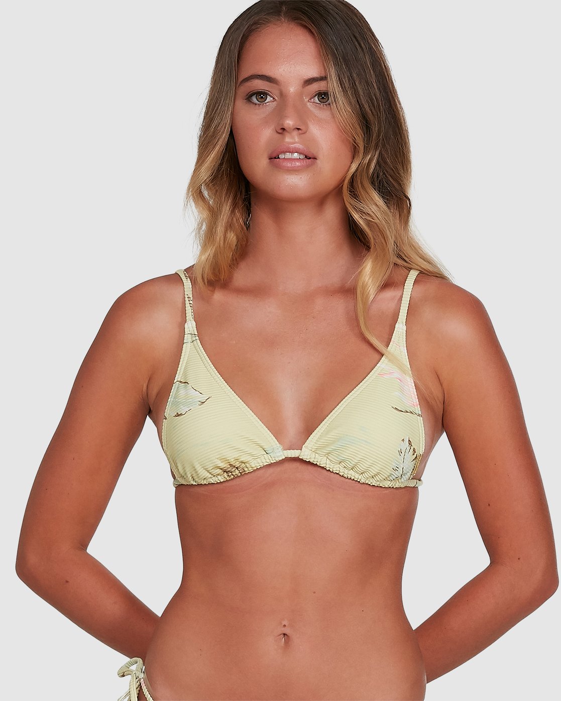 Billabong Maui Babe Long Tri Bikini Top Lemongrass