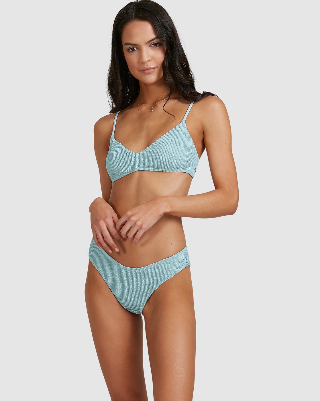 Billabong Summer High V Bralette Bikini Top Blue haze