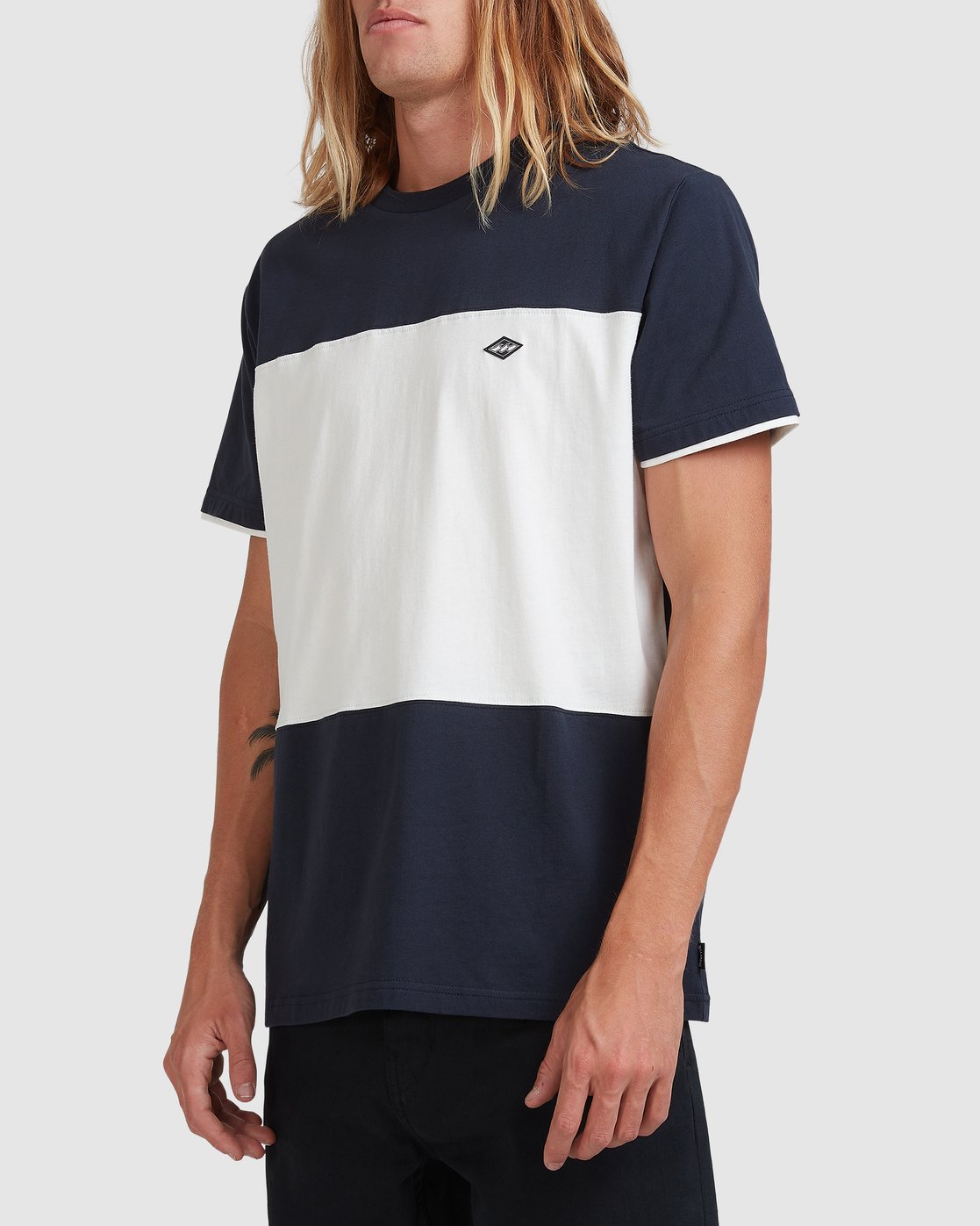 Billabong The Banded Panel Short Sleeve Tee Navy