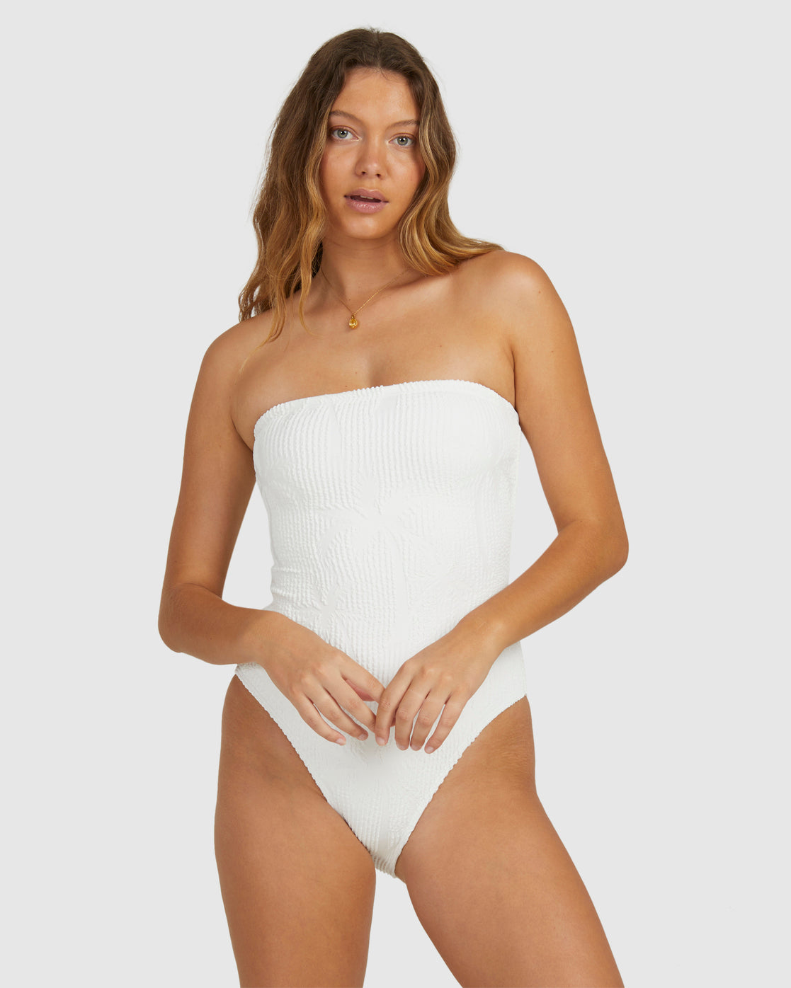 Billabong Verano Bandeau One Piece WHITE