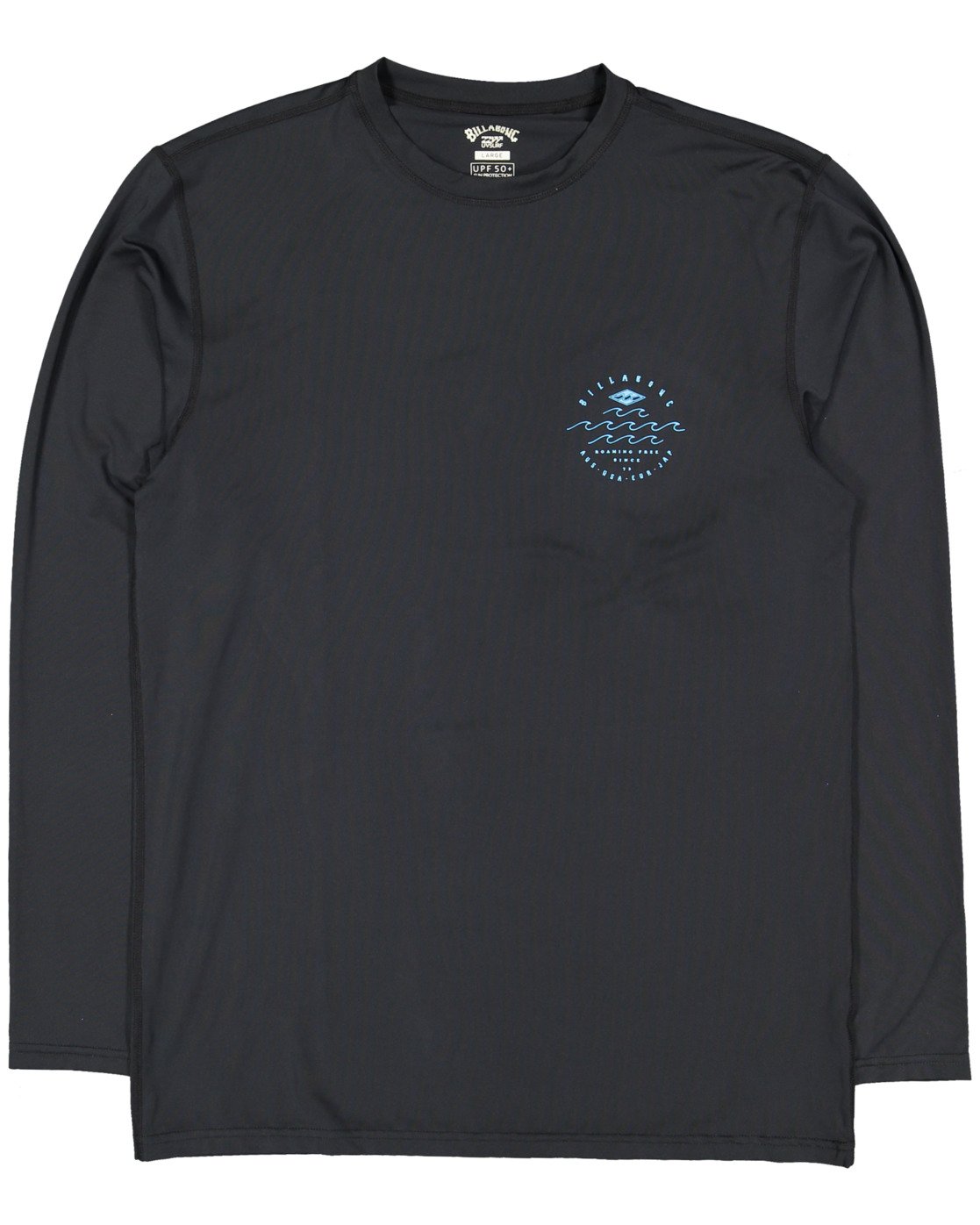 Billabong Wavey Davey Loose Fit Long Sleeve Rash Vest BLACK