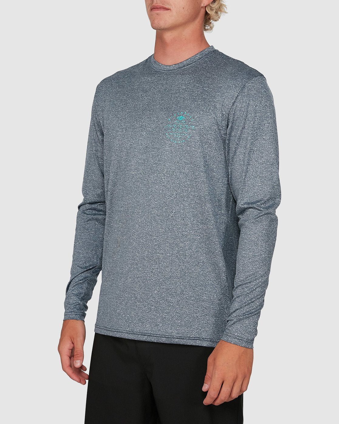 Billabong Wavey Davey Loose Fit Long Sleeve Rash Vest Navy heather