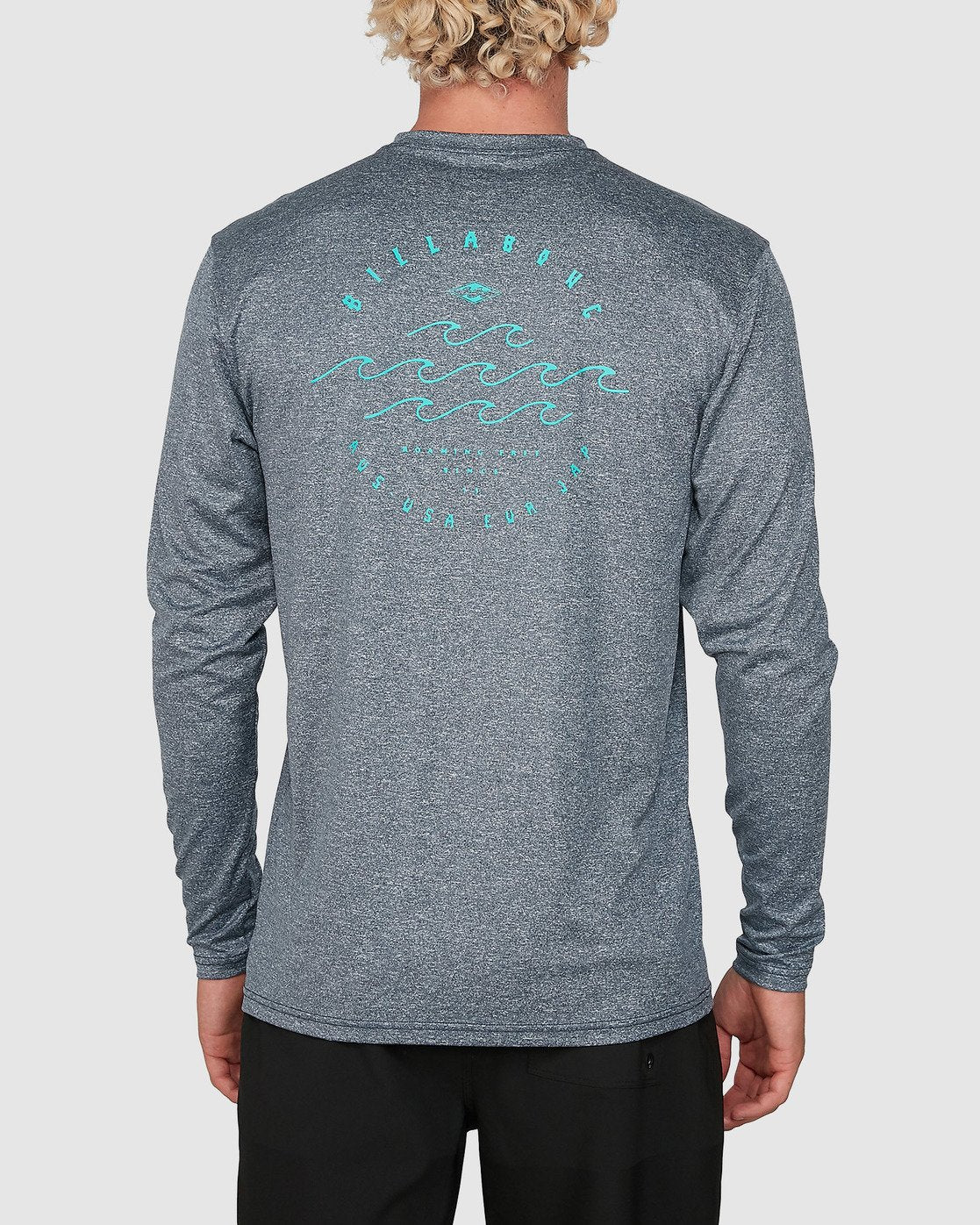 Billabong Wavey Davey Loose Fit Long Sleeve Rash Vest Navy heather