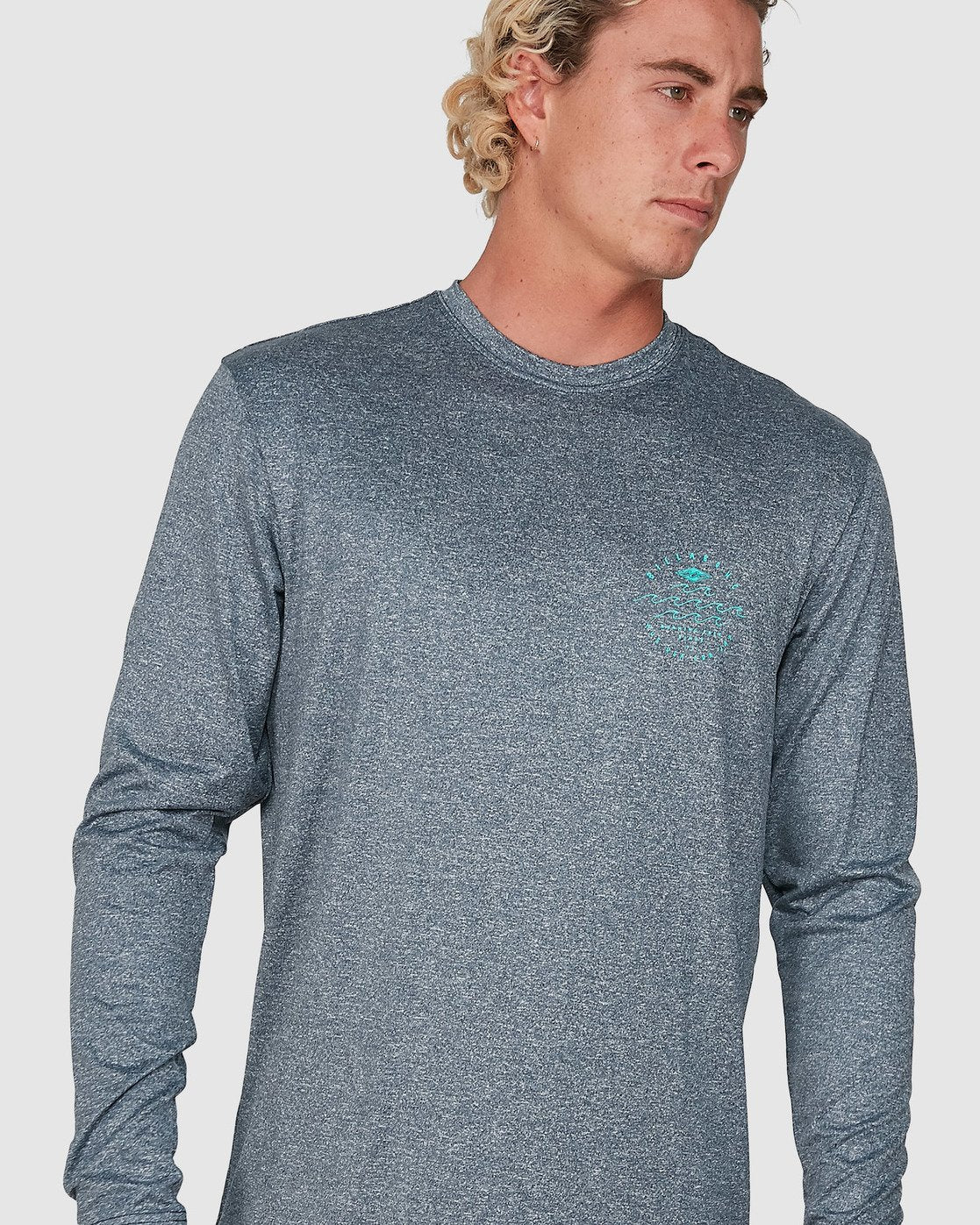 Billabong Wavey Davey Loose Fit Long Sleeve Rash Vest Navy heather