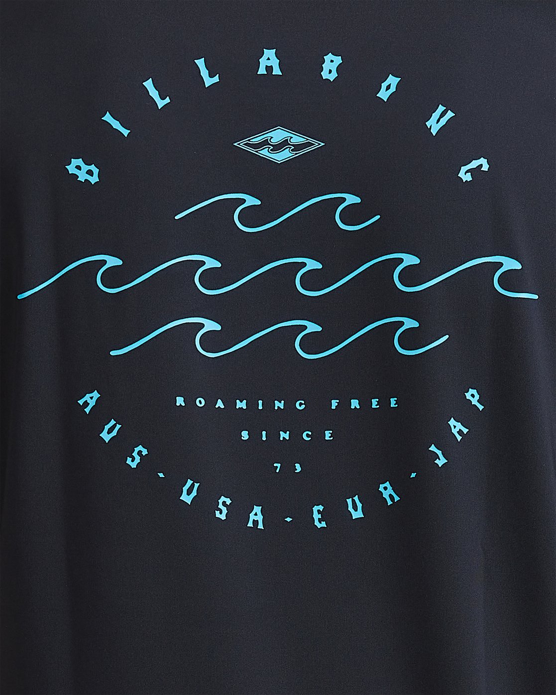 Billabong Wavey Davey Loose Fit Short Sleeve Rash Vest BLACK