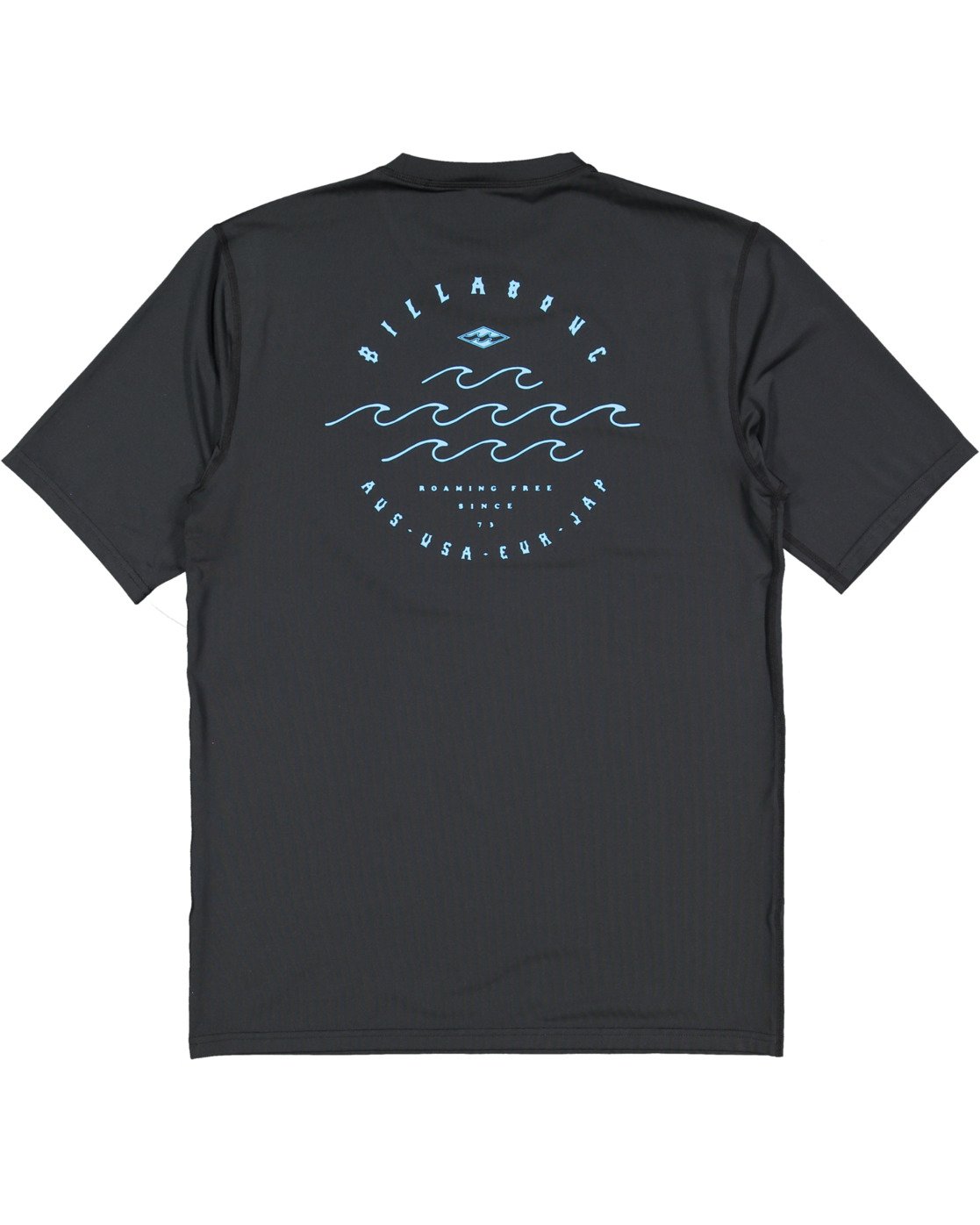 Billabong Wavey Davey Loose Fit Short Sleeve Rash Vest BLACK