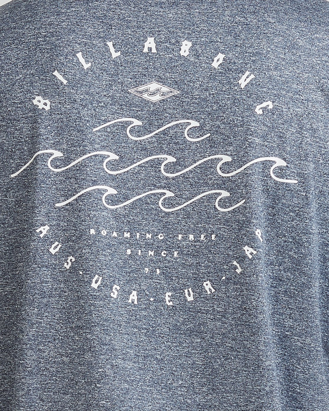 Billabong Wavey Davey Loose Fit Short Sleeve Rash Vest NAVY HEATHER