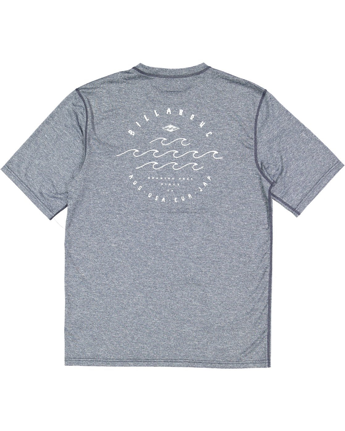 Billabong Wavey Davey Loose Fit Short Sleeve Rash Vest NAVY HEATHER