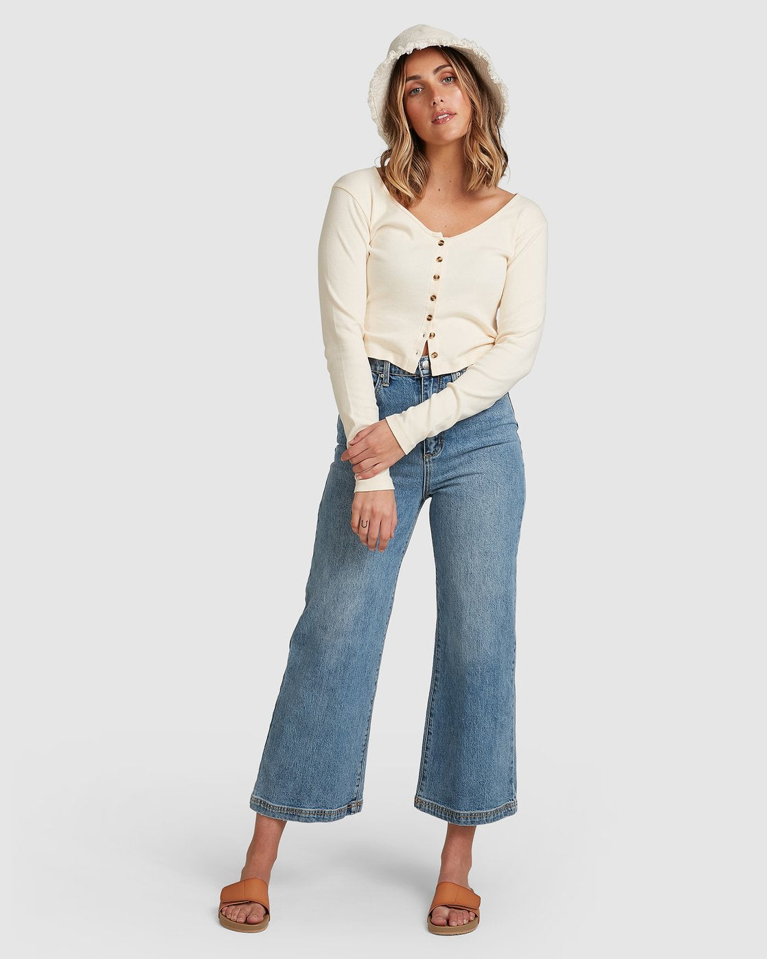 Billabong Winnie Wide Leg Jeans Blue