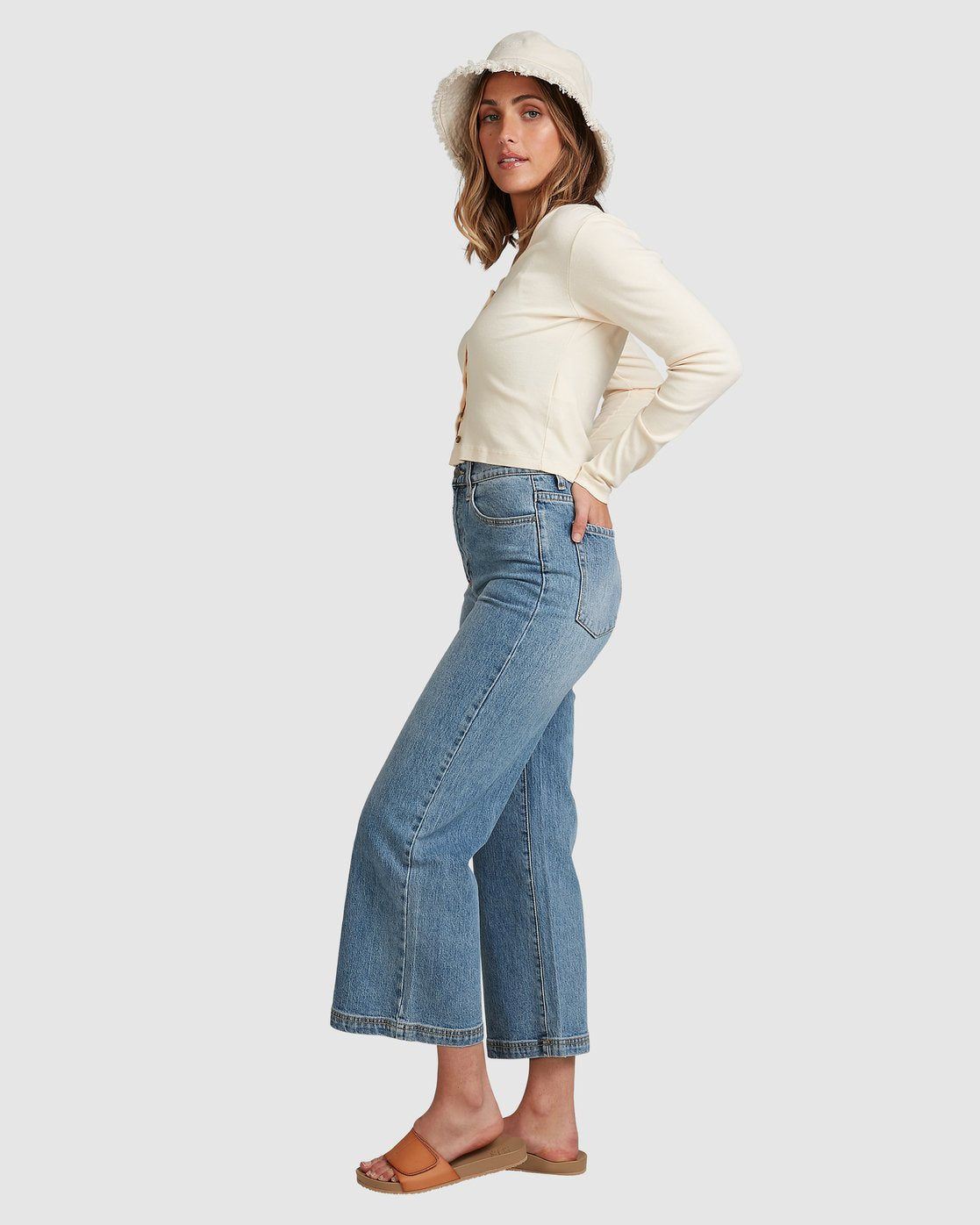Billabong Winnie Wide Leg Jeans Blue