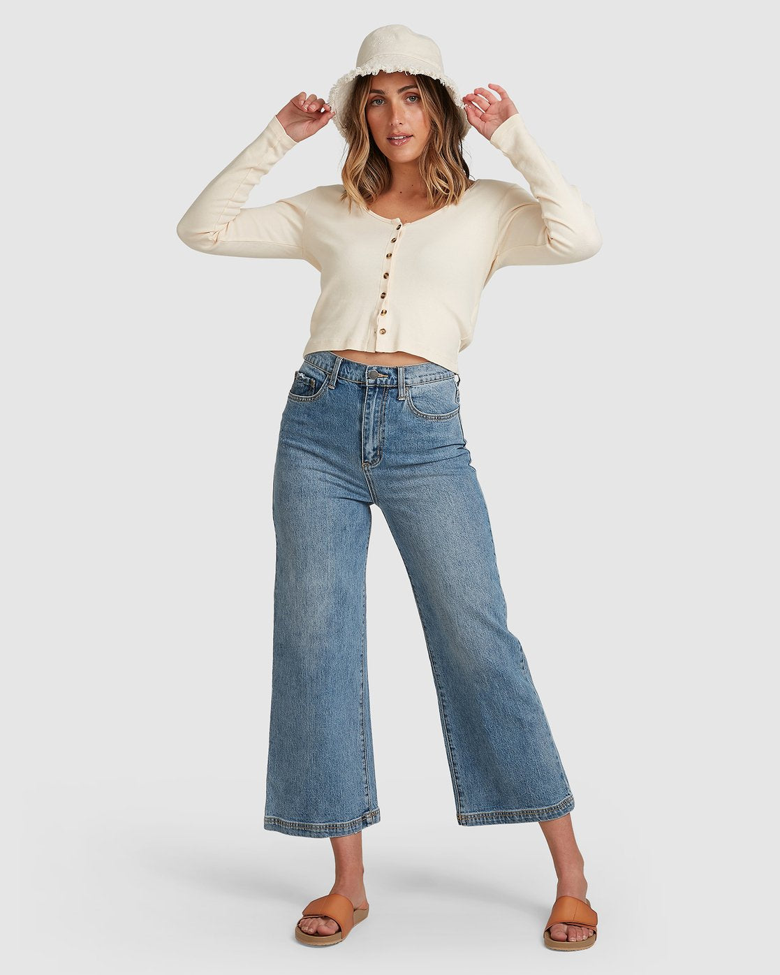 Billabong Winnie Wide Leg Jeans Blue